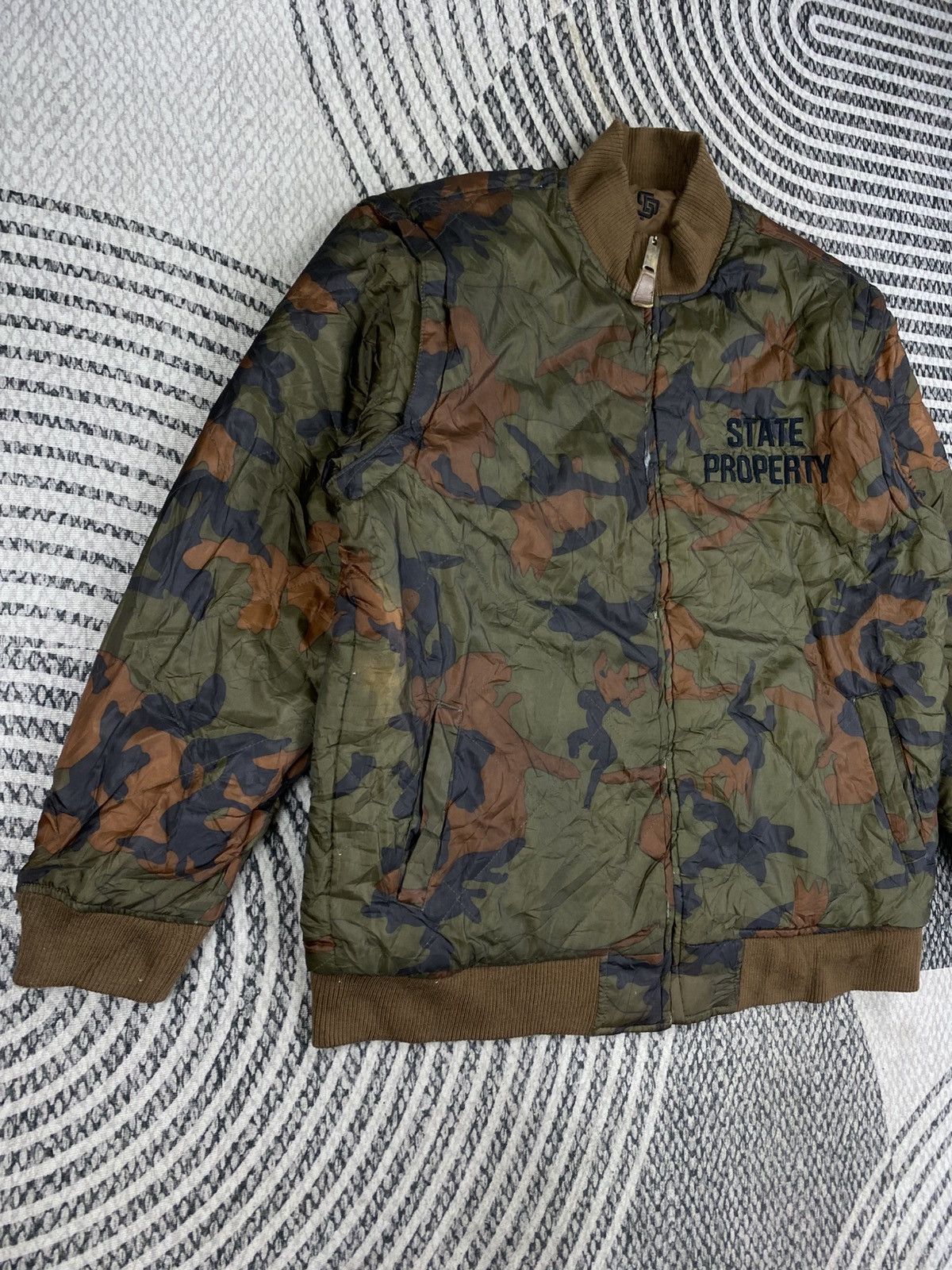 Japanese Brand Vtg State Property Camouflage Reversible Jacket Size US L / EU 52-54 / 3 - 5 Thumbnail