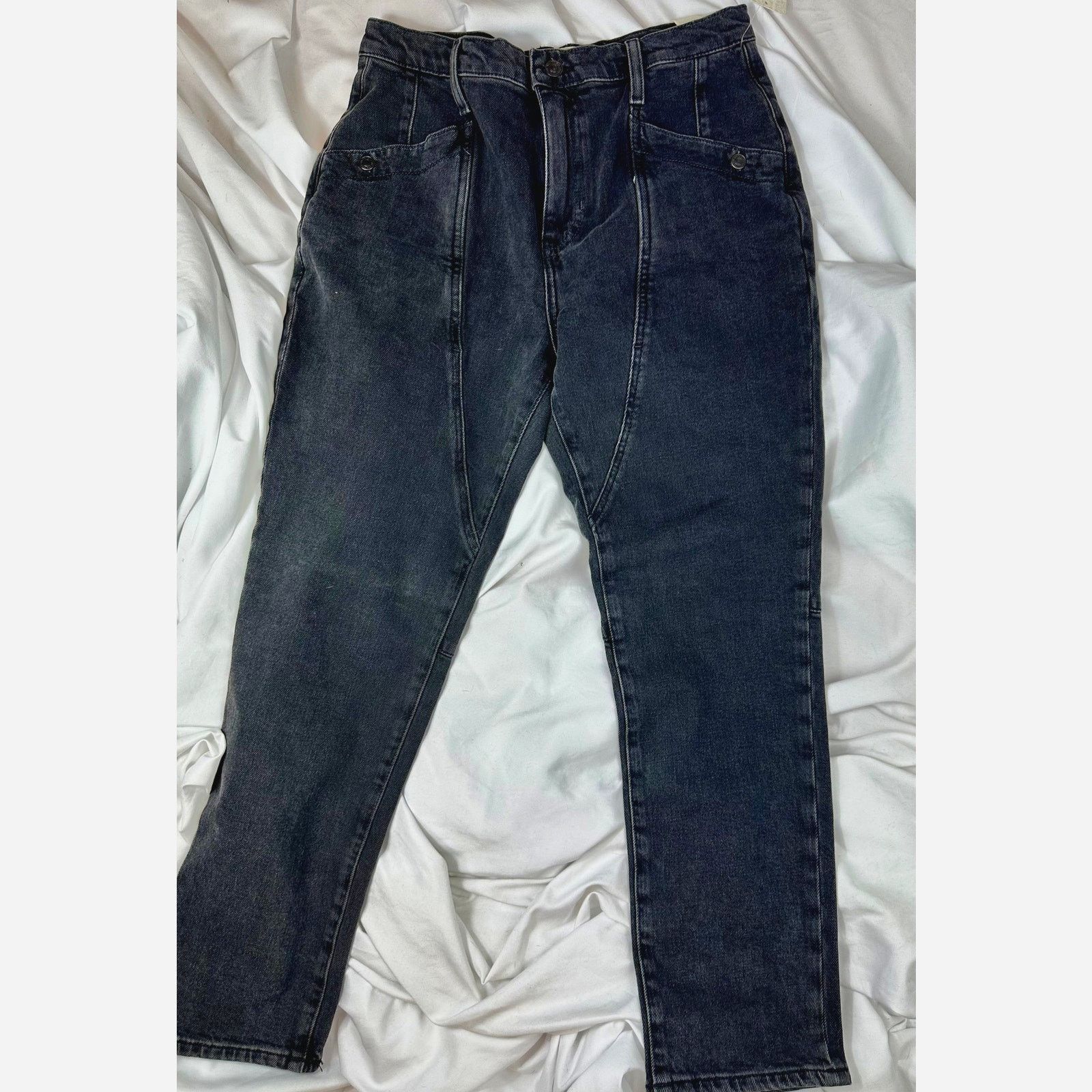 Free People Free People Beacon Mid Rise Slim Crop Jeans Black Quartz 30 Size 30" / US 8 / IT 44 - 11 Thumbnail