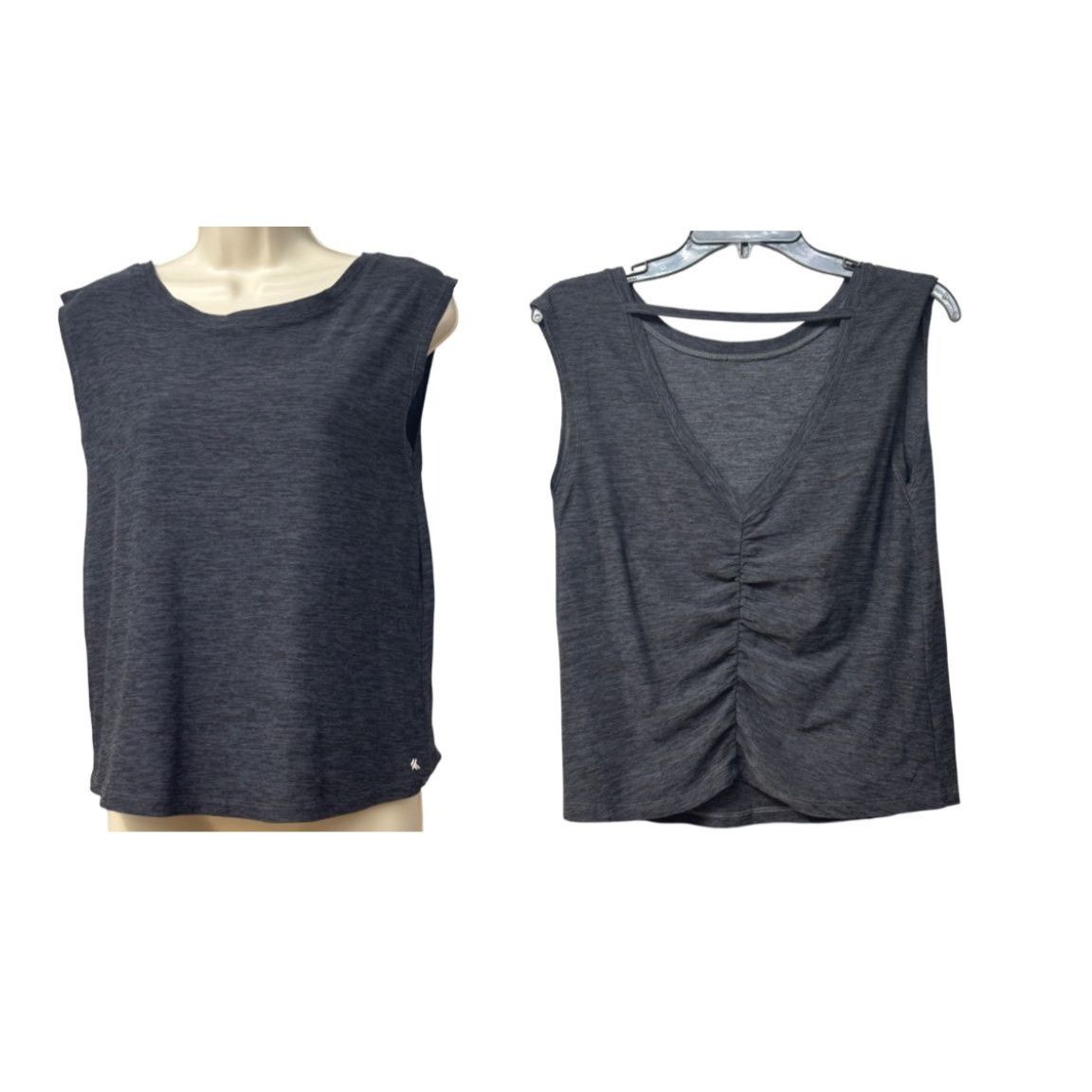Kyodan Kyodan Women’s Ruched V-backline Activewear Tank Top,Spacedy Size S / US 4 / IT 40 - 1 Thumbnail