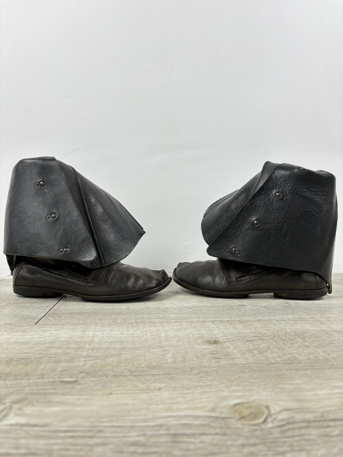 CYDWOQ RARE RUGGED Hand Made USA Leather Knee High Hessian Boots 38 Size US 8 / IT 38 - 5 Thumbnail
