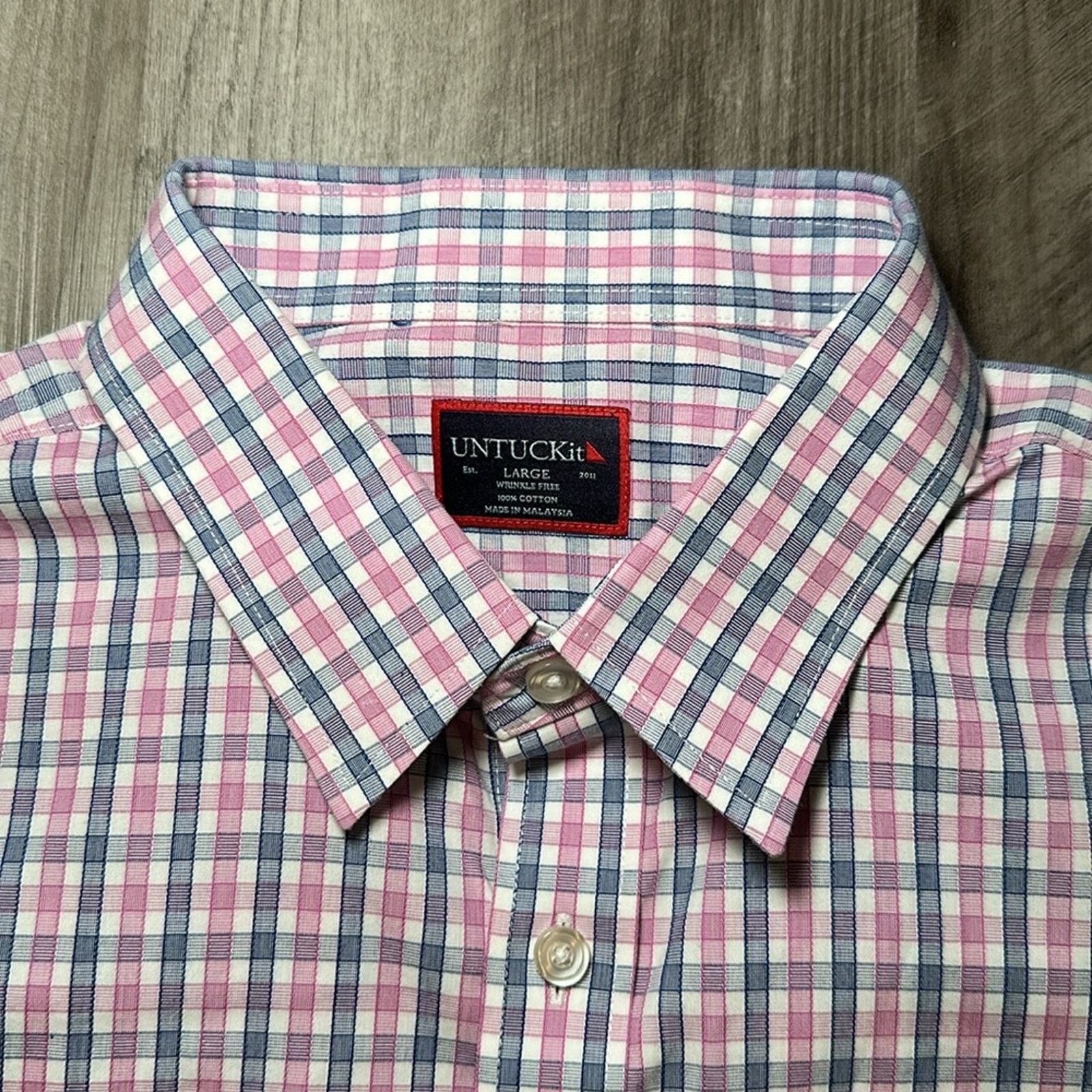 UNTUCKit UNTUCKit Dolcetto Wrinkle Free Checkered Long Sleeve - Large Size US L / EU 52-54 / 3 - 6 Thumbnail