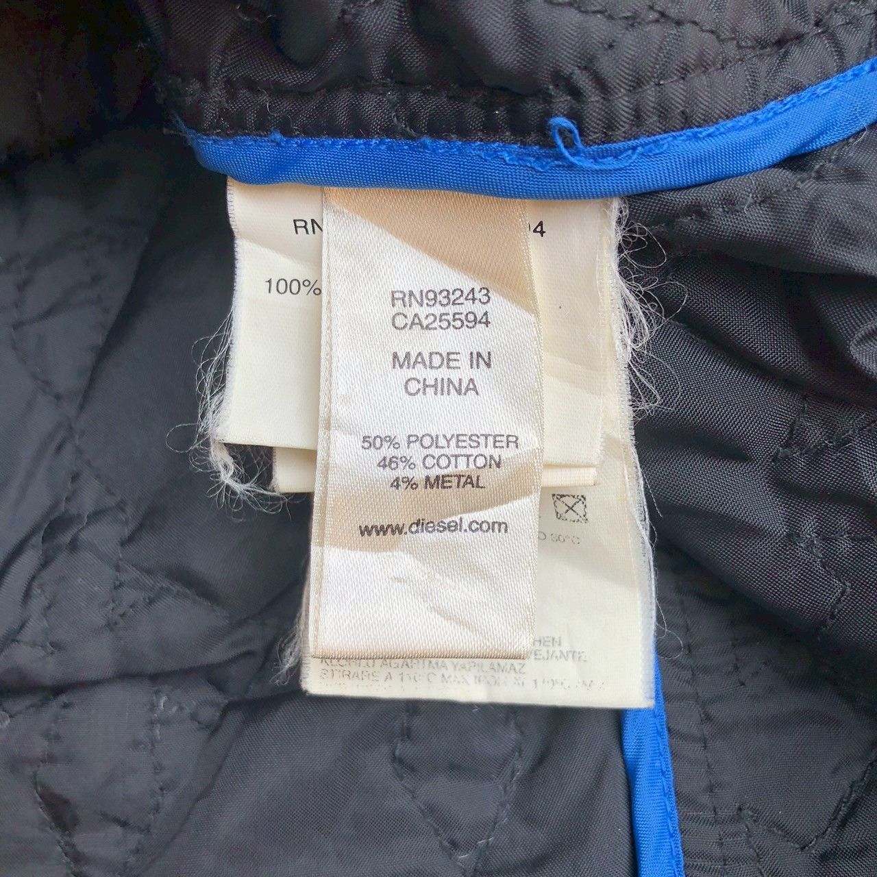 If Six Was Nine Vintage Y2K Diesel Quilted Military Coat w/ Leather Details Size US M / EU 48-50 / 2 - 10 Thumbnail