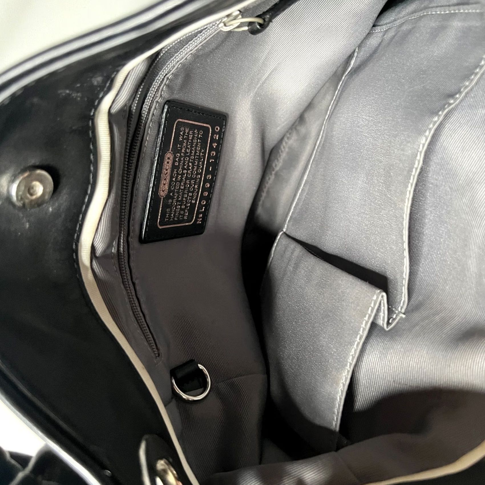 Coach Coach Signature Canvas Leather Hobo Shoulder Bag Black Gray L0893-13420 Size ONE SIZE - 4 Thumbnail