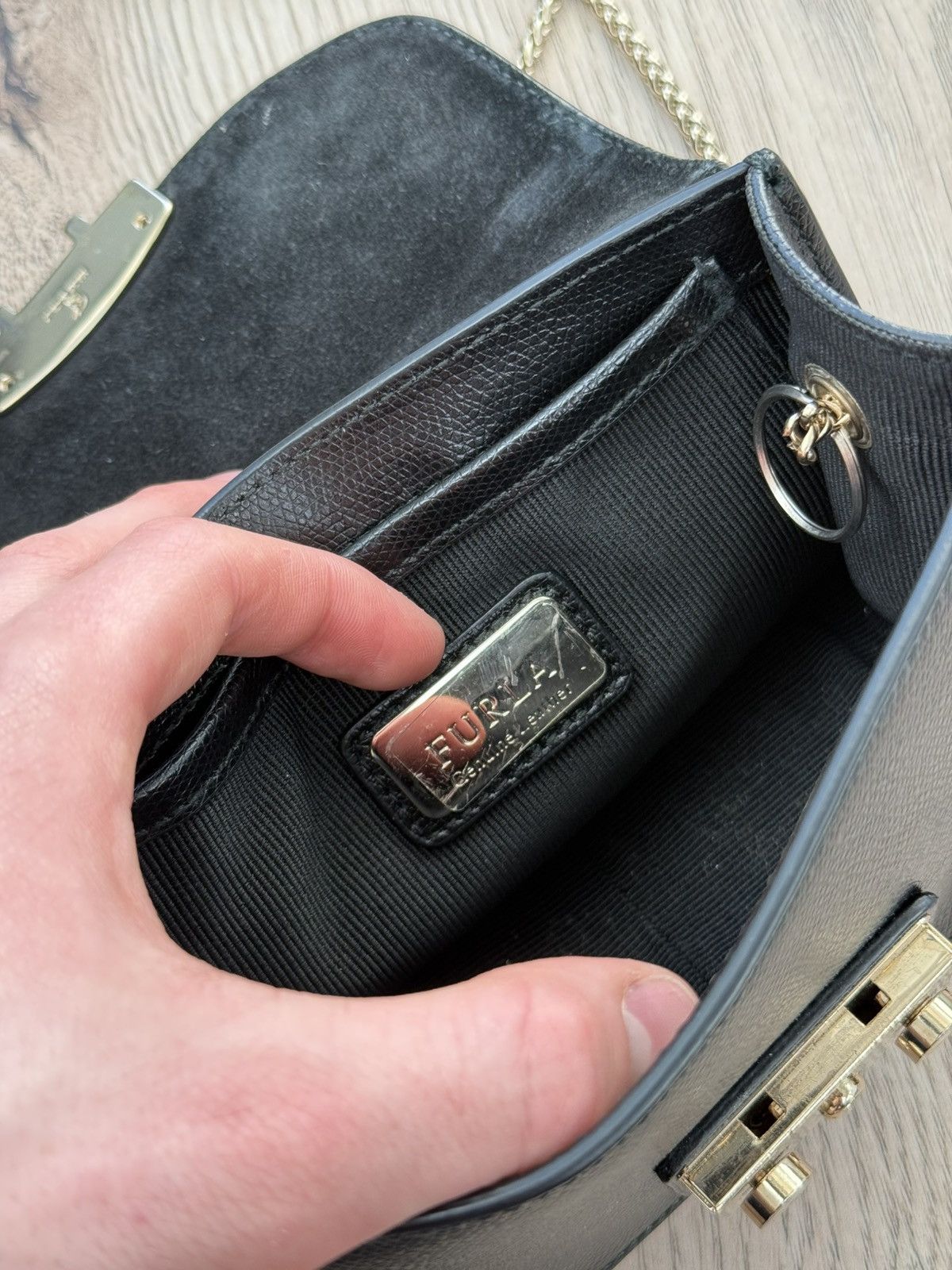 Designer × Furla Furla Leather black Handbag Size ONE SIZE - 11 Thumbnail
