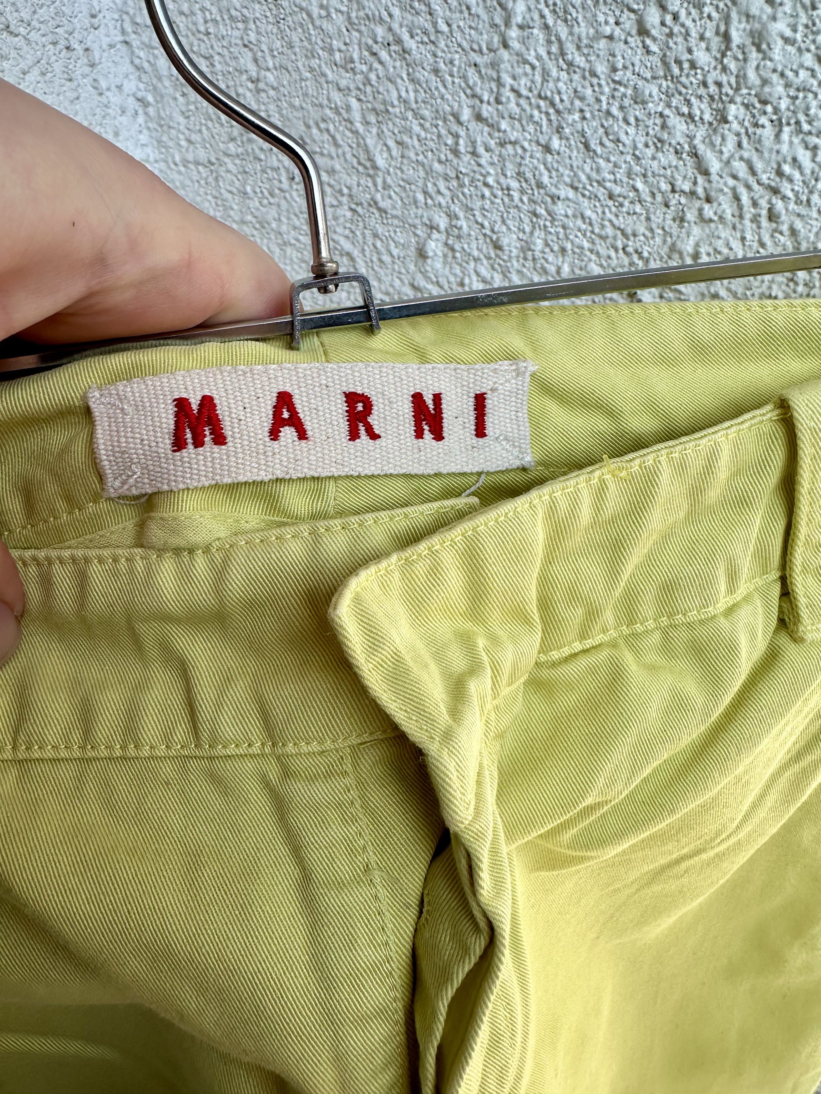 Marni wide leg yellow trousers Size US 29 - 4 Thumbnail
