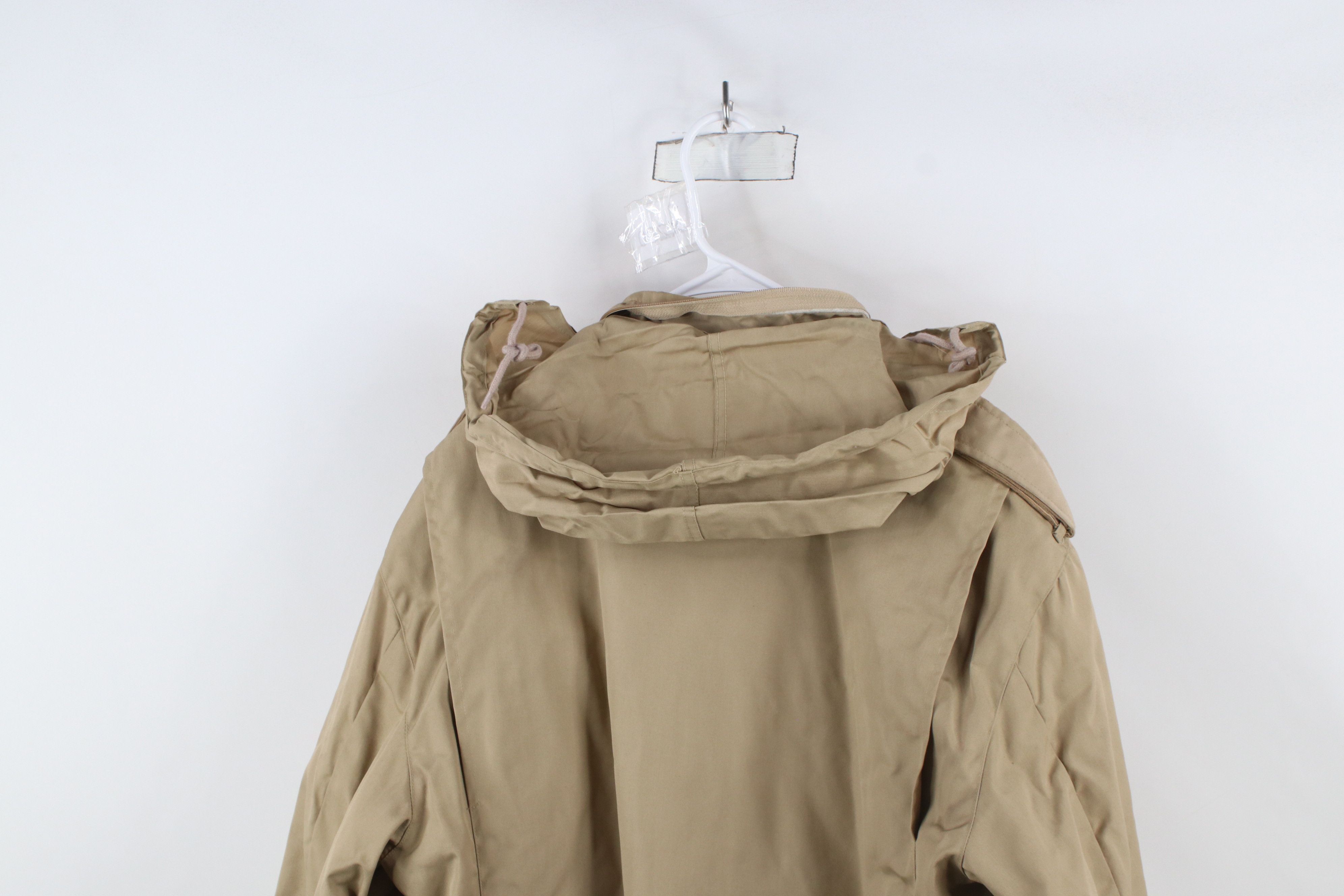 Vintage Vintage 70s Skor Fleece Lined Hooded Bomber Jacket Beige Size US L / EU 52-54 / 3 - 15 Thumbnail