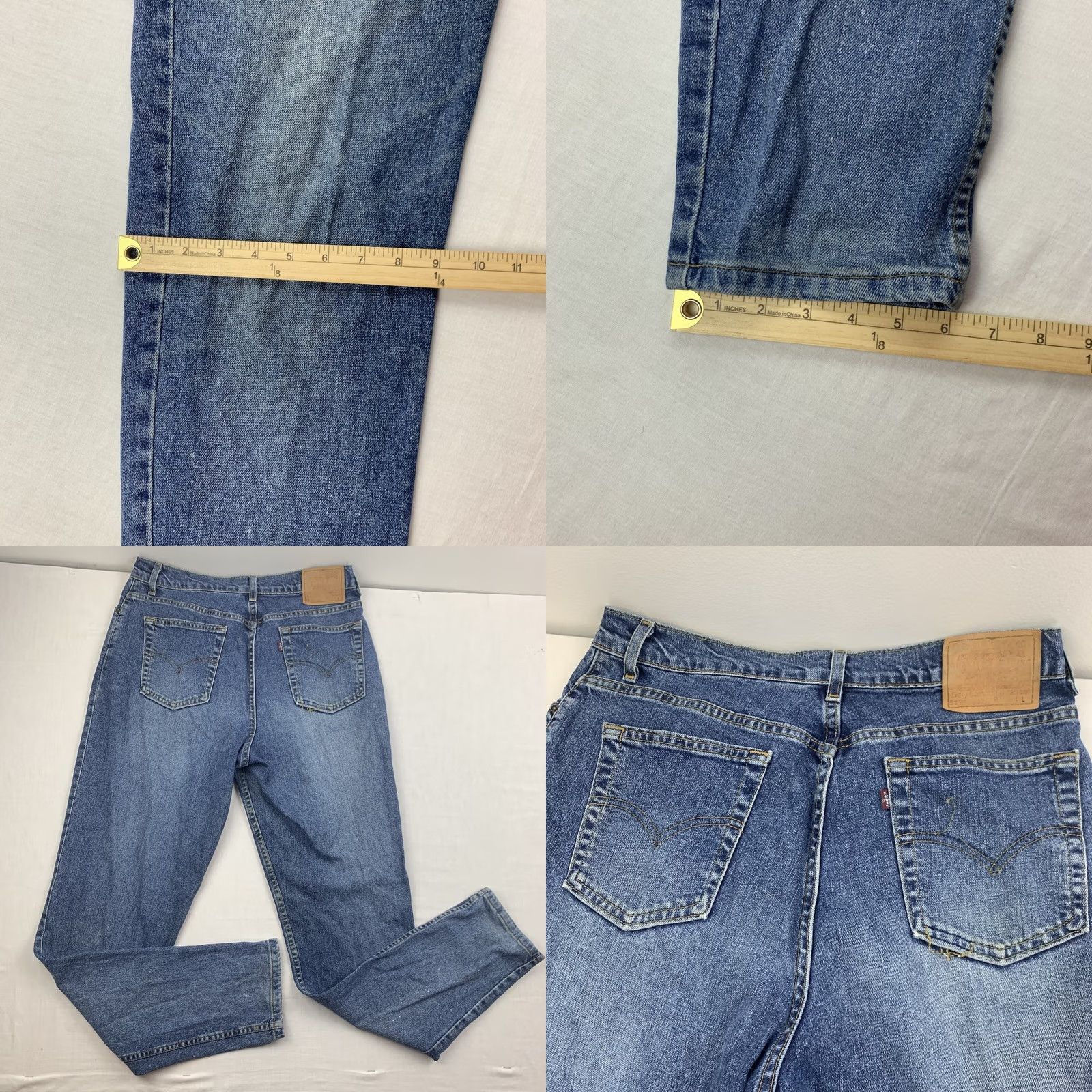 Levi's VINTAGE Levis 512 Jeans Womens 16 Blue Slim Fit Tapered Leg Y2K High Rise Size 38" / US 16 / IT 52 - 9 Thumbnail