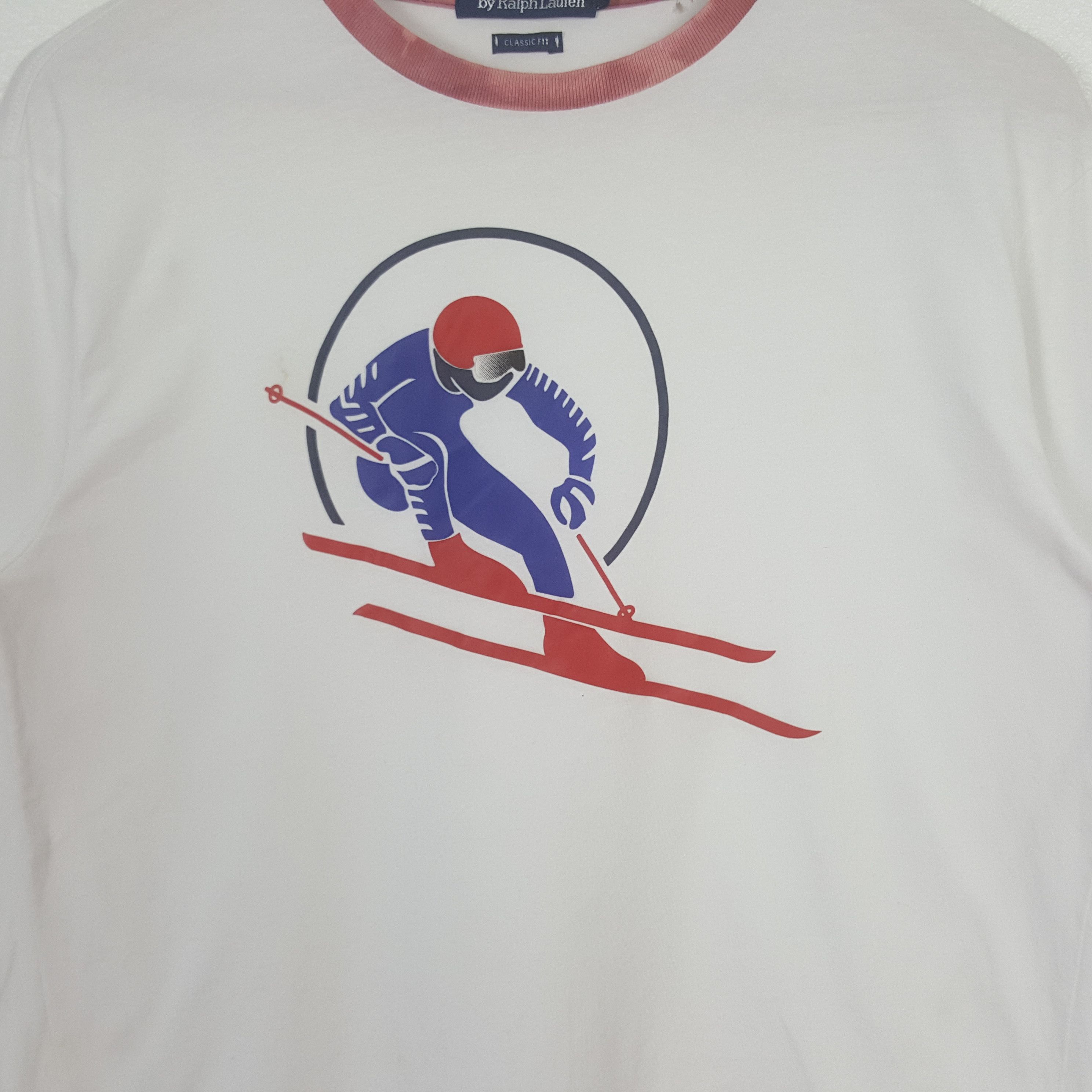 Polo Ralph Lauren Vintage Polo Ralph Lauren Ski Sport Tshirt C312N56 Size US M / EU 48-50 / 2 - 2 Thumbnail