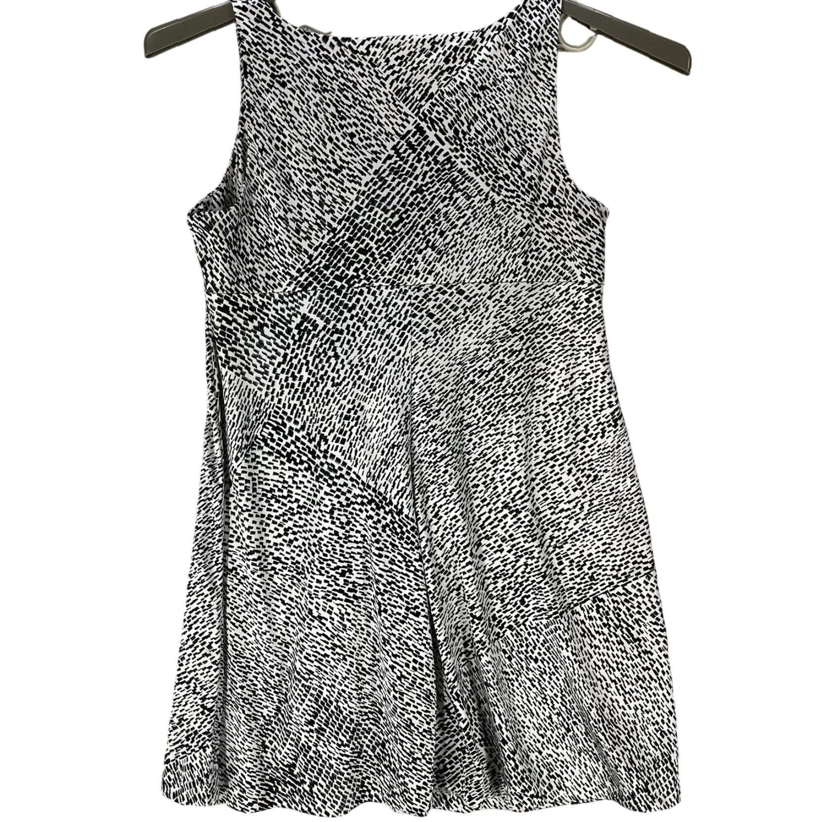 Vintage New York & Company Dress Womens XL Black V-Neck Sleeveless Midi A-Line Geometric Office Cocktail Dress Size XL / US 12-14 / IT 48-50 - 4 Thumbnail