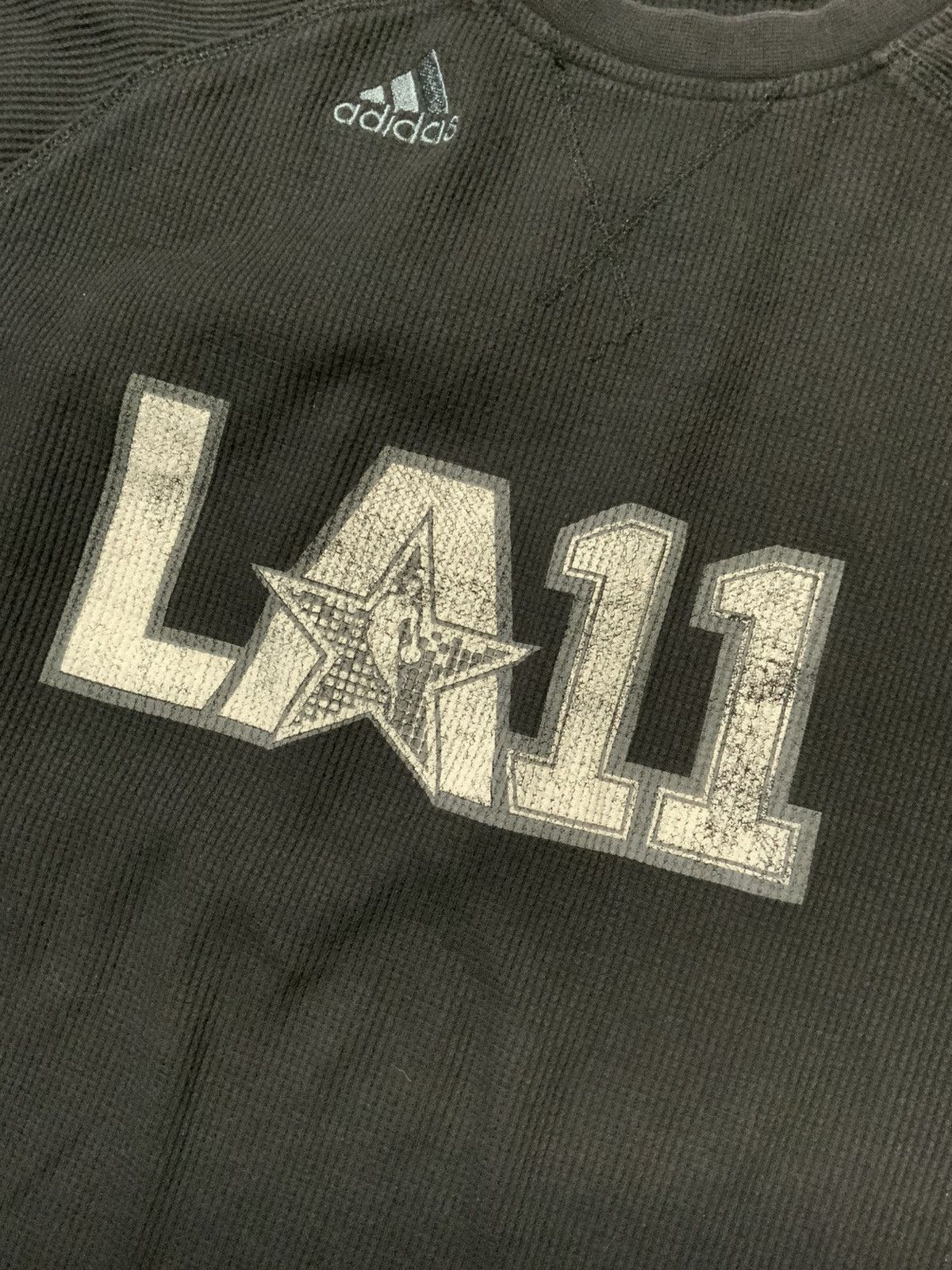 Adidas Adidas 2011 NBA All Star Game LA Waffle Knit Thermal Shirt Size US XXL / EU 58 / 5 - 5 Thumbnail