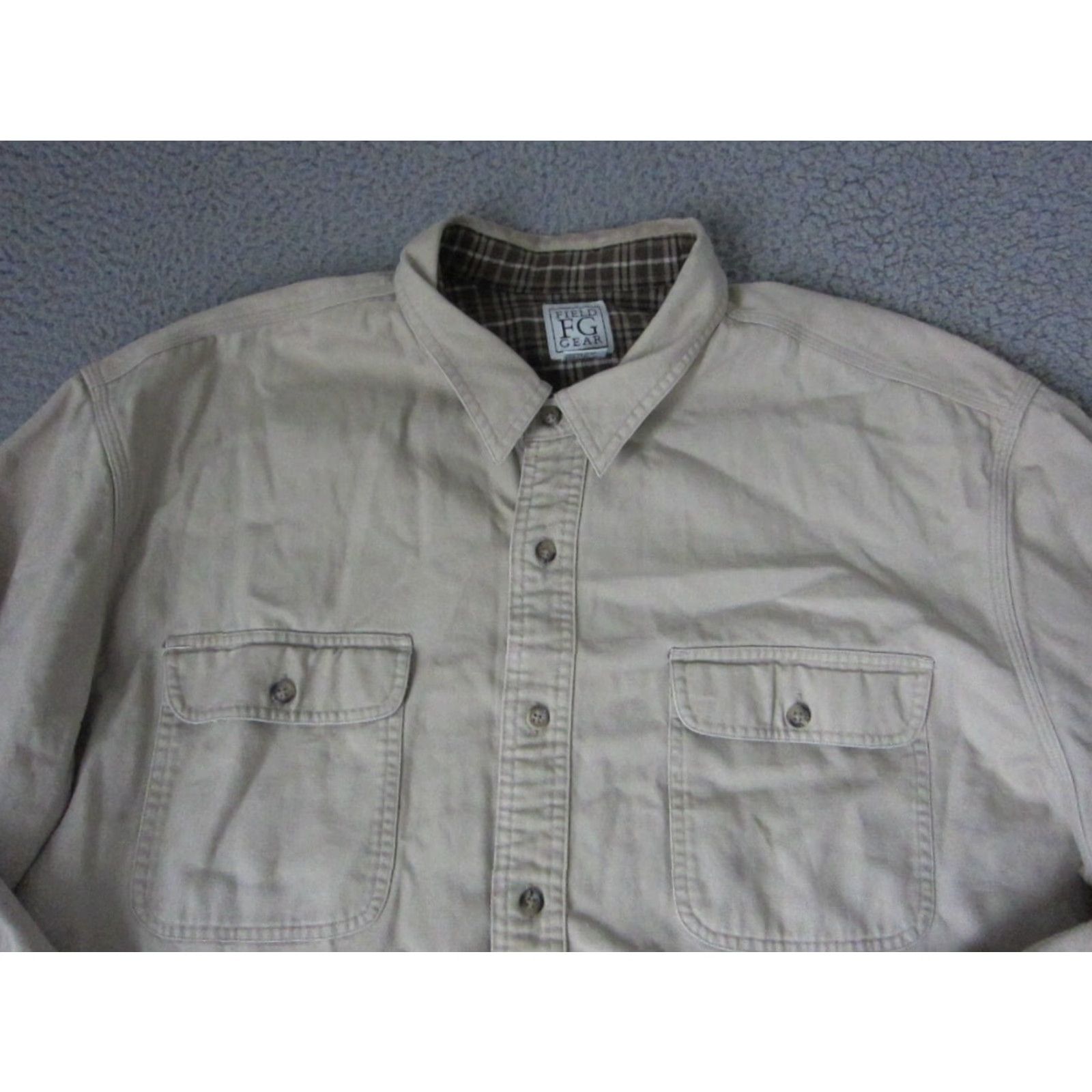 Vintage VINTAGE Field Gear Shirt Mens 2XL Brown Canvas Button-Up 80s 90s Lined Pockets Shirt Size US XXL / EU 58 / 5 - 3 Thumbnail