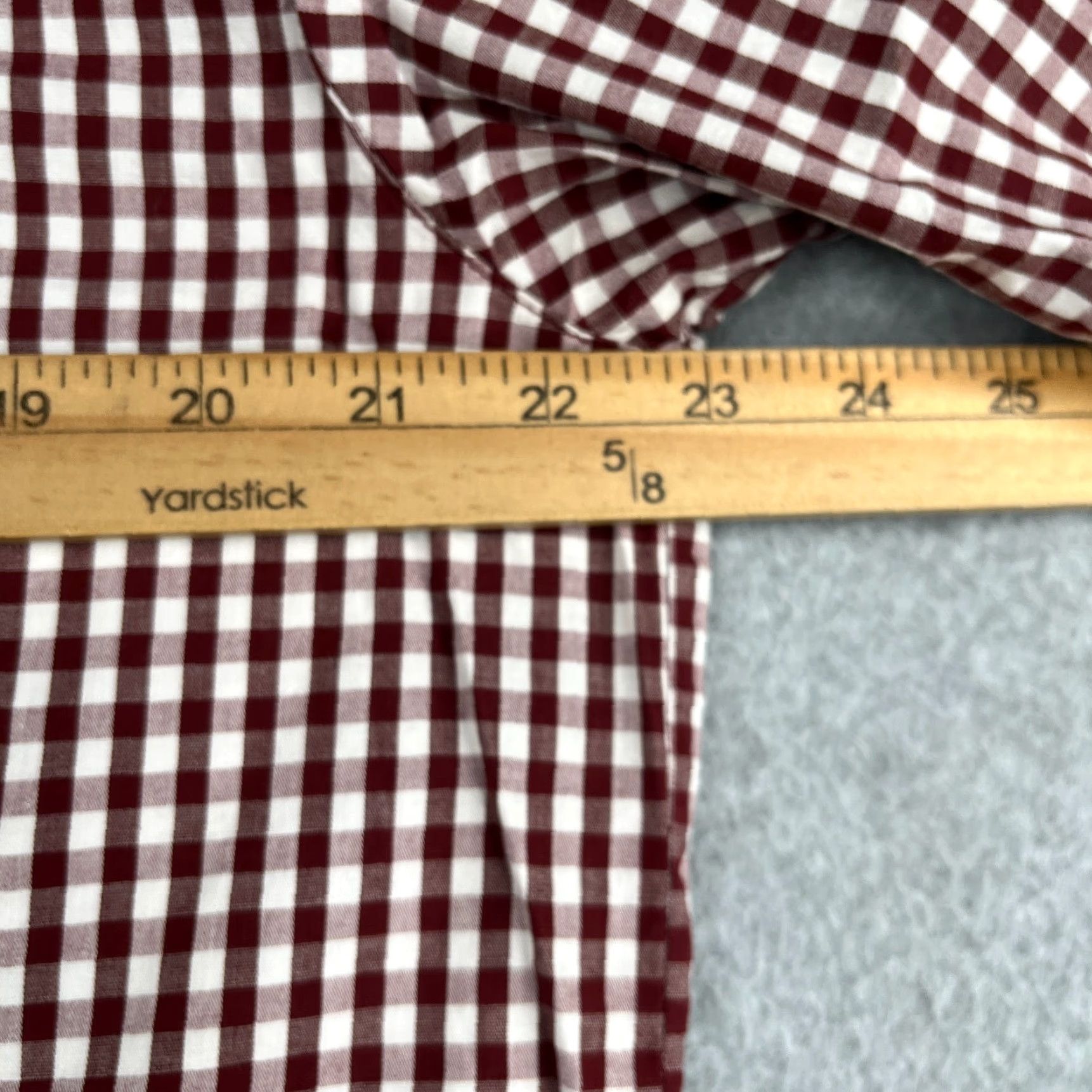 Vintage Columbia Shirt Large Burgundy Gingham Check Button-Up Short Sleeve Mens Size US L / EU 52-54 / 3 - 5 Thumbnail