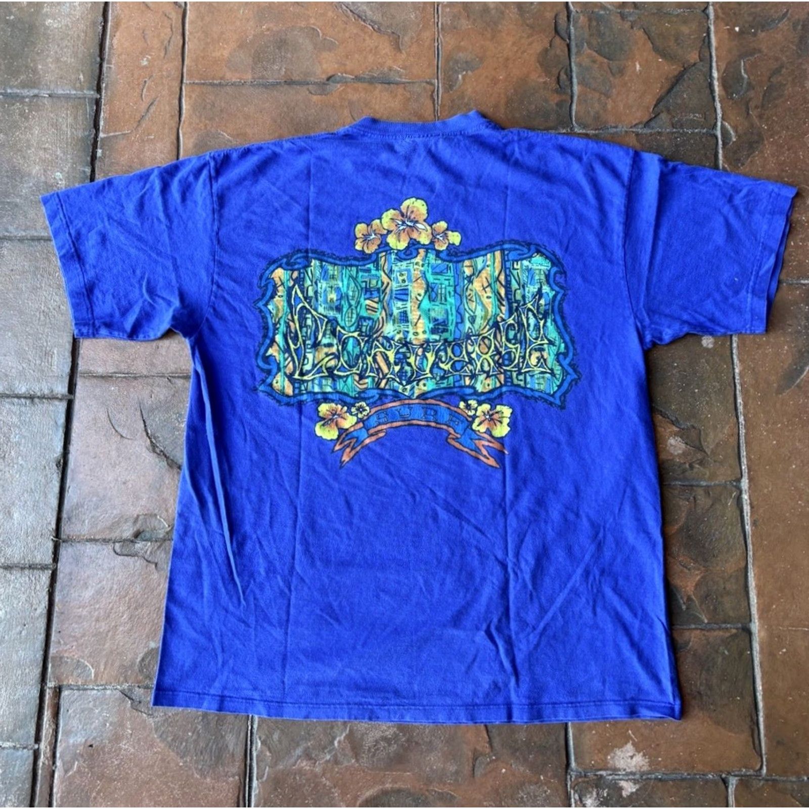 Converse VINTAGE Converse All Star Surf Hawaii T-Shirt Large Mens Purple 90s Stars Logo Short Sleeve Crew Neck Regular Cotton Shirts Size US L / EU 52-54 / 3 - 2 Thumbnail