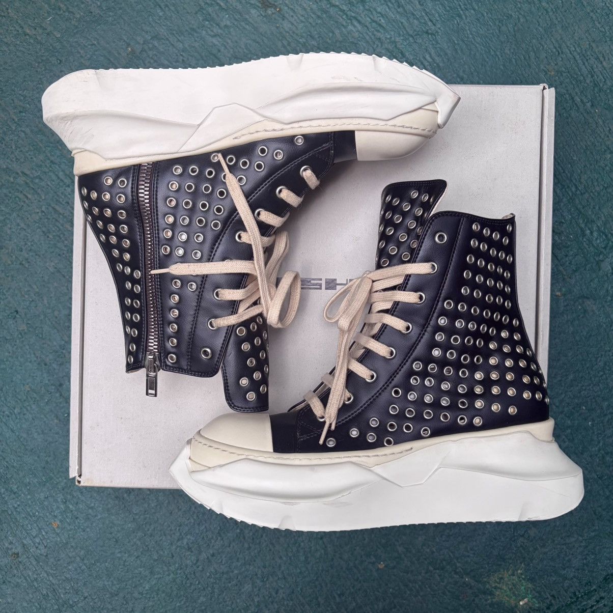 Rick Owens Drkshdw Rick Owens DRKSHDW Abstract Gimp Eyelets Ramones High Size US 8 / EU 41 - 12 Thumbnail