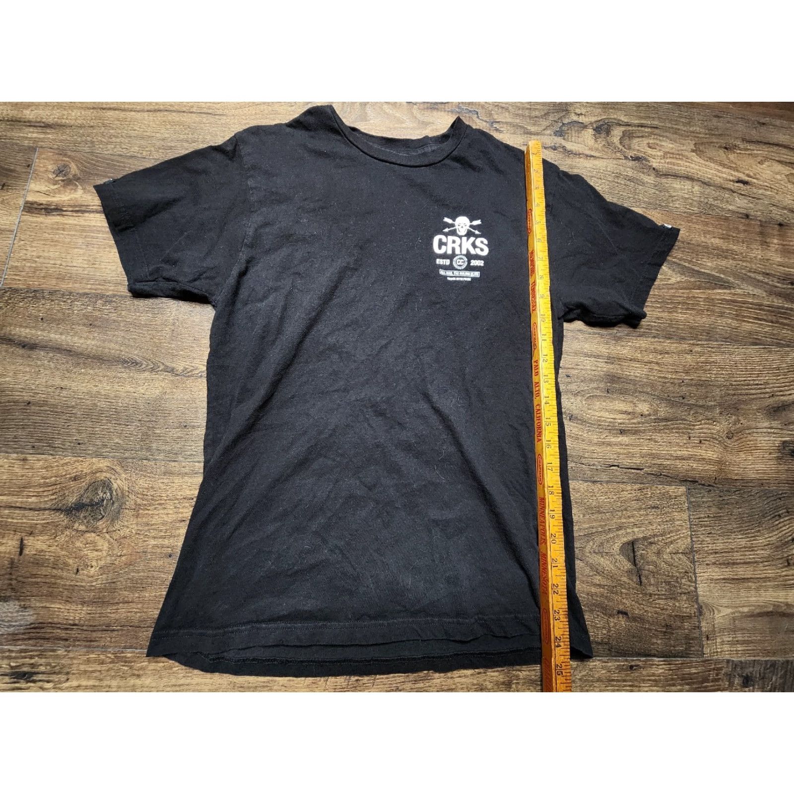 Crooks & Castles CROOKS & CASTLE Mens M Black All Over Logo Double Sided Crewneck T Shirt Size US M / EU 48-50 / 2 - 4 Thumbnail
