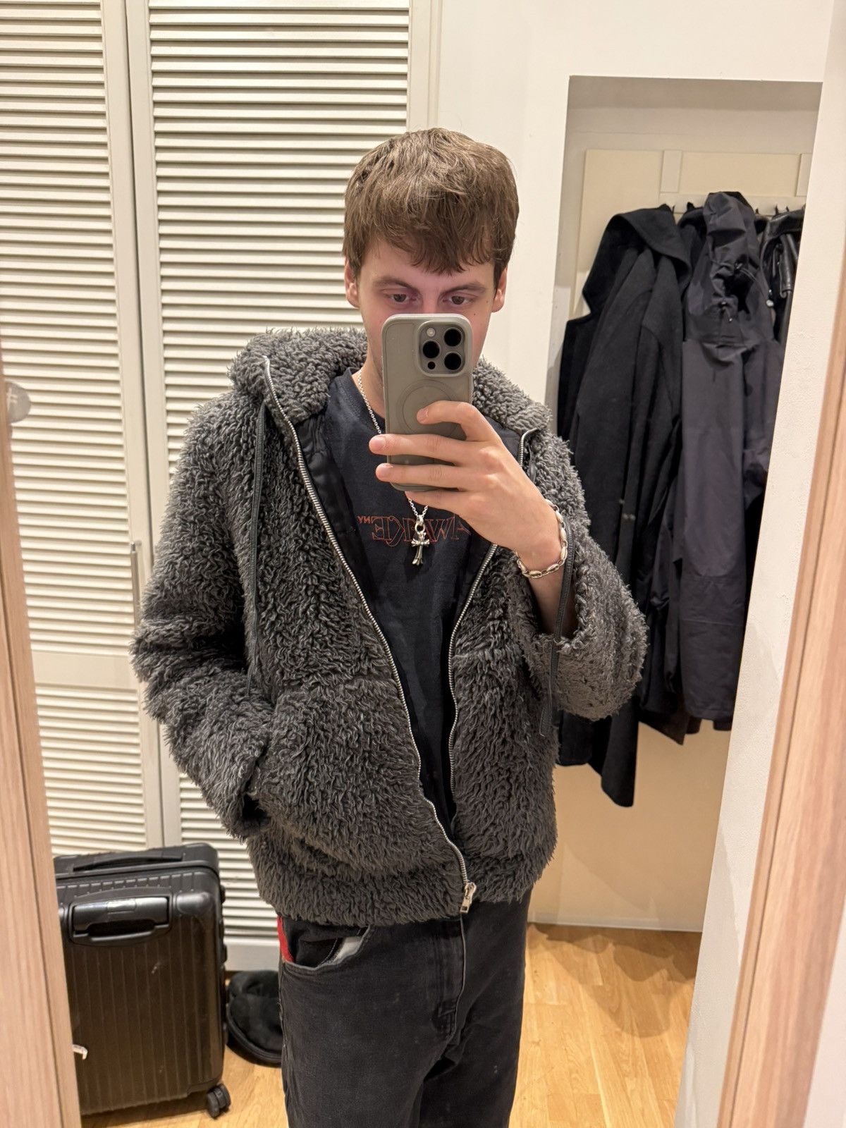 Helmut Lang Helmut Lang Faux Fur Hoodie Jacket Size US M / EU 48-50 / 2 - 1 Thumbnail