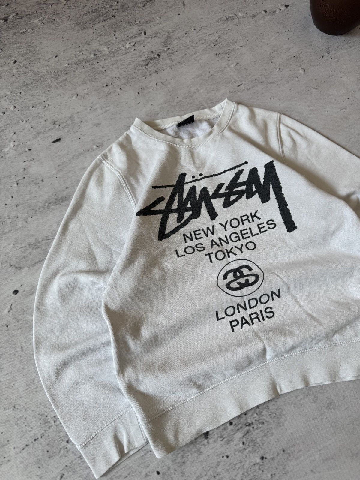 Stussy × Vintage STUSSY DOUBLE LOGO OVERSIZE BAGGY FIT SWEATSHIRT Size US S / EU 44-46 / 1 - 3 Thumbnail
