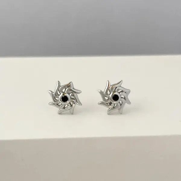 Other 925 Silver Plated Sun Stud Earrings for Men Women Size ONE SIZE - 1 Thumbnail