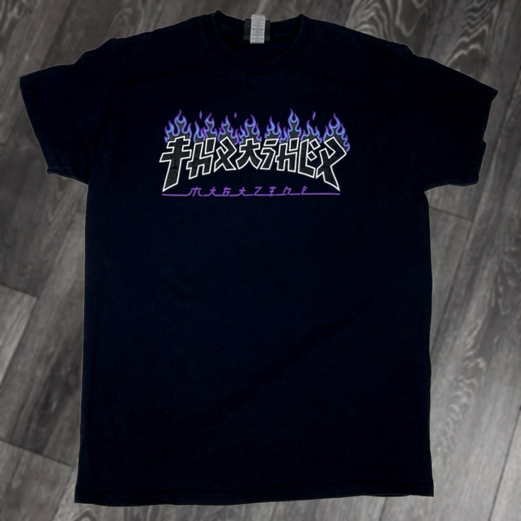 Thrasher VINTAGE Thrasher Magazine Flames Graphic T-shirt Women Medium Black Short Sleeve Size M / US 6-8 / IT 42-44 - 1 Thumbnail