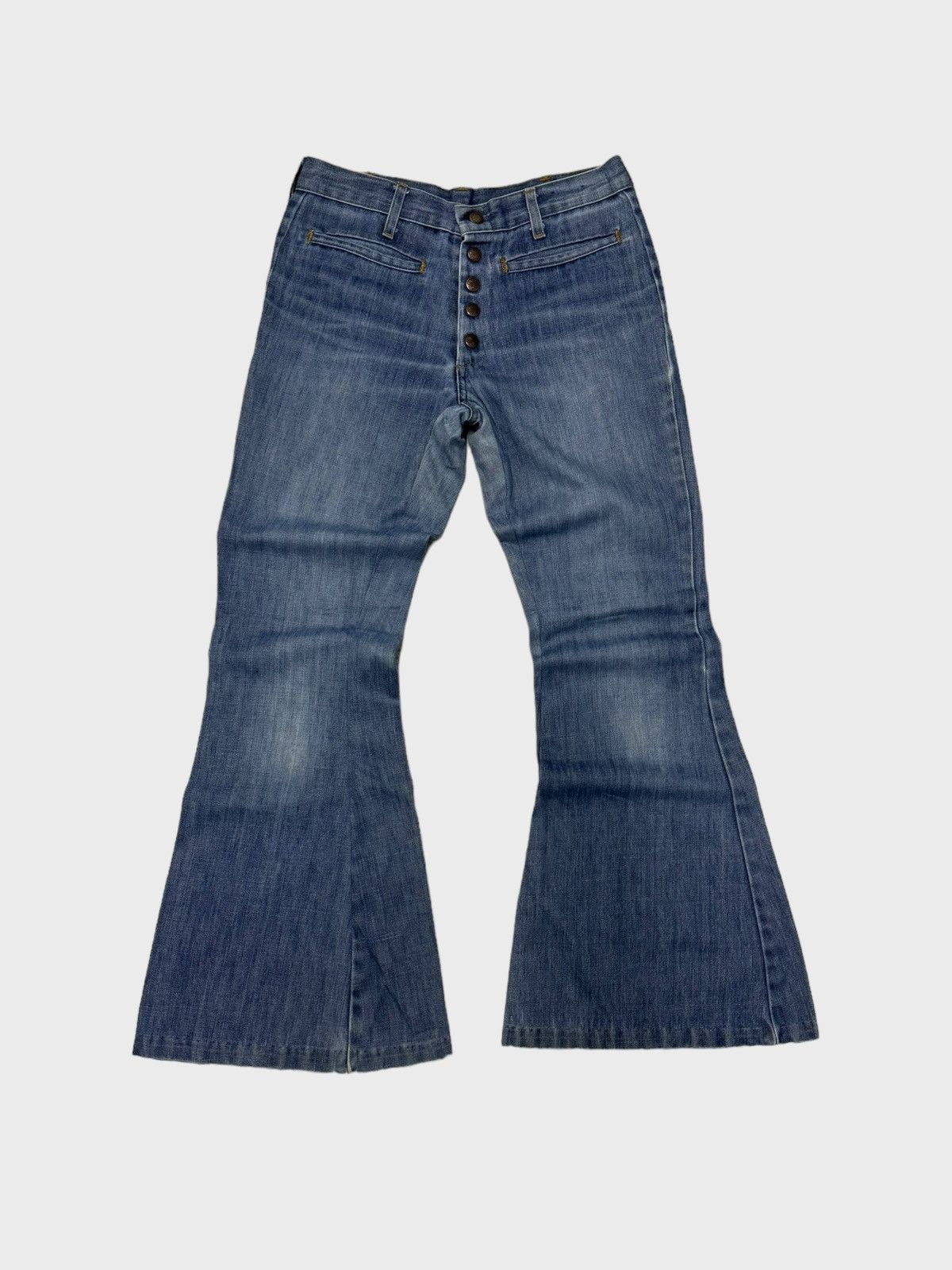 Hysteric Glamour × If Six Was Nine × Le Grande Bleu (L.G.B.) Vintage Rick Owens Junya Watanabe Style Ultra Flared Jeans Size US 27 - 1 Thumbnail