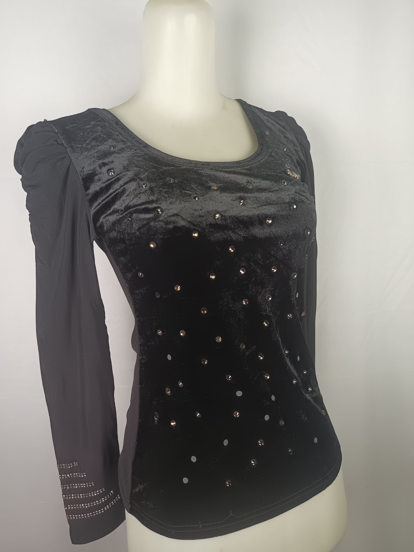 Vintage Women's Velvet Long Sleeve Shirt Size S / US 4 / IT 40 - 17 Thumbnail
