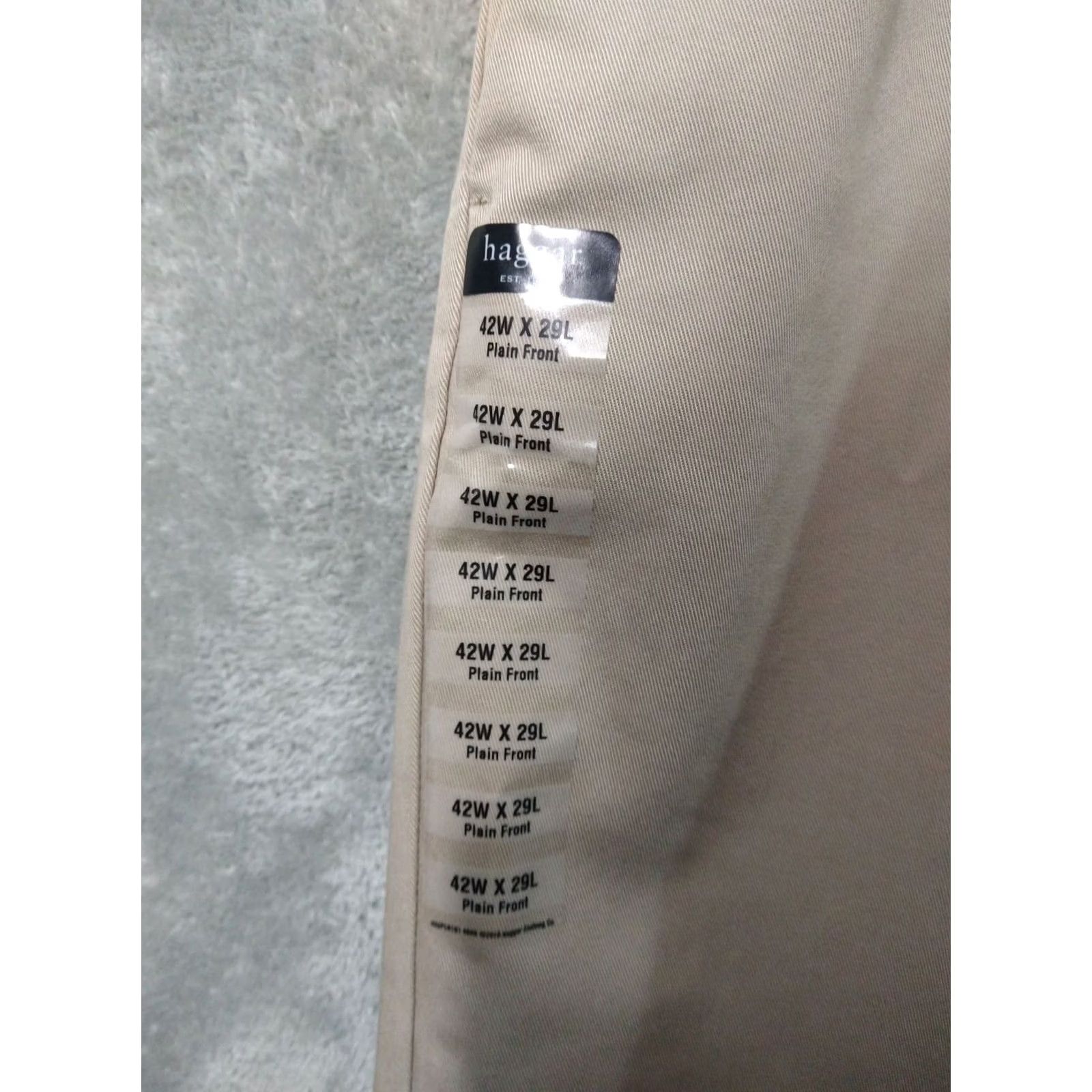 Haggar Haggar Pants Mens 42x29 Khaki Work to Weekend Classic Fit Flat Front Lot of 2 Pants Mens 42 Khaki Classic Haggar Work to Weekend Lightweight? Size US 42 / EU 58 - 7 Thumbnail