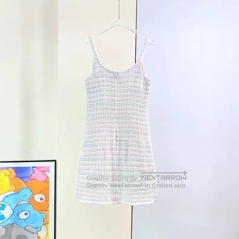 Chanel Chanel 22S gray plaid strap dress Size XS / US 0-2 / IT 36-38 - 2 Thumbnail