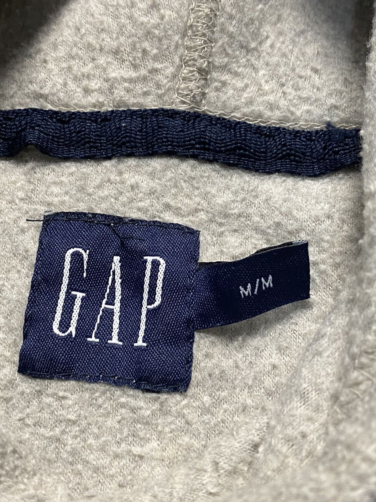 Gap × Vintage Vtg 90s GAP Abstract Fur Lining Pull Over Hoodie Size US M / EU 48-50 / 2 - 7 Thumbnail