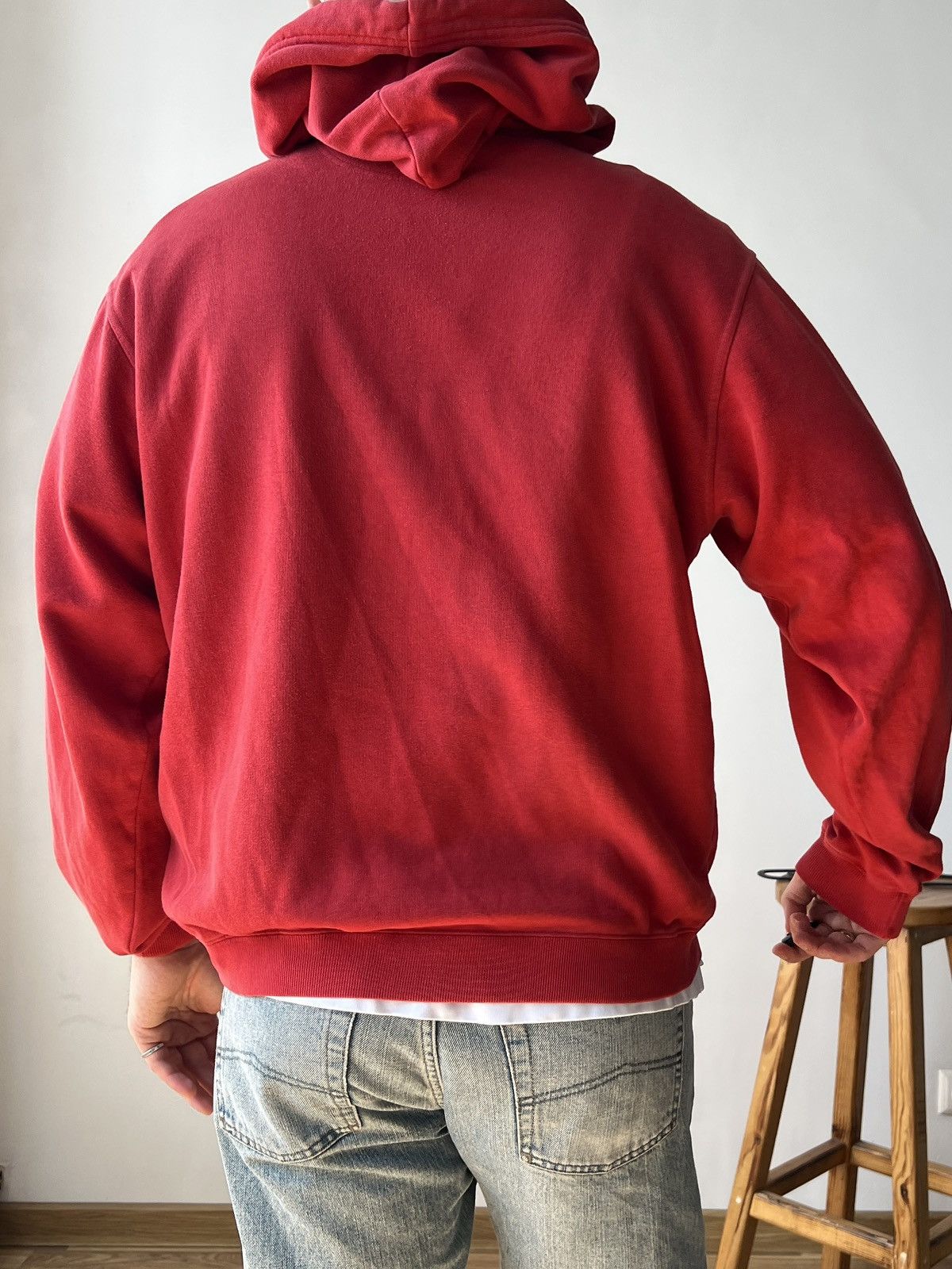 Nike Vintage Y2K Nike Men’s Red Swoosh Cotton Hoodie Size Size US M / EU 48-50 / 2 - 3 Thumbnail