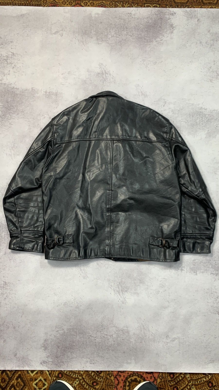 Vintage 90s Vintage Grunge Biker Leather Jacket Size US XL / EU 56 / 4 - 17 Thumbnail