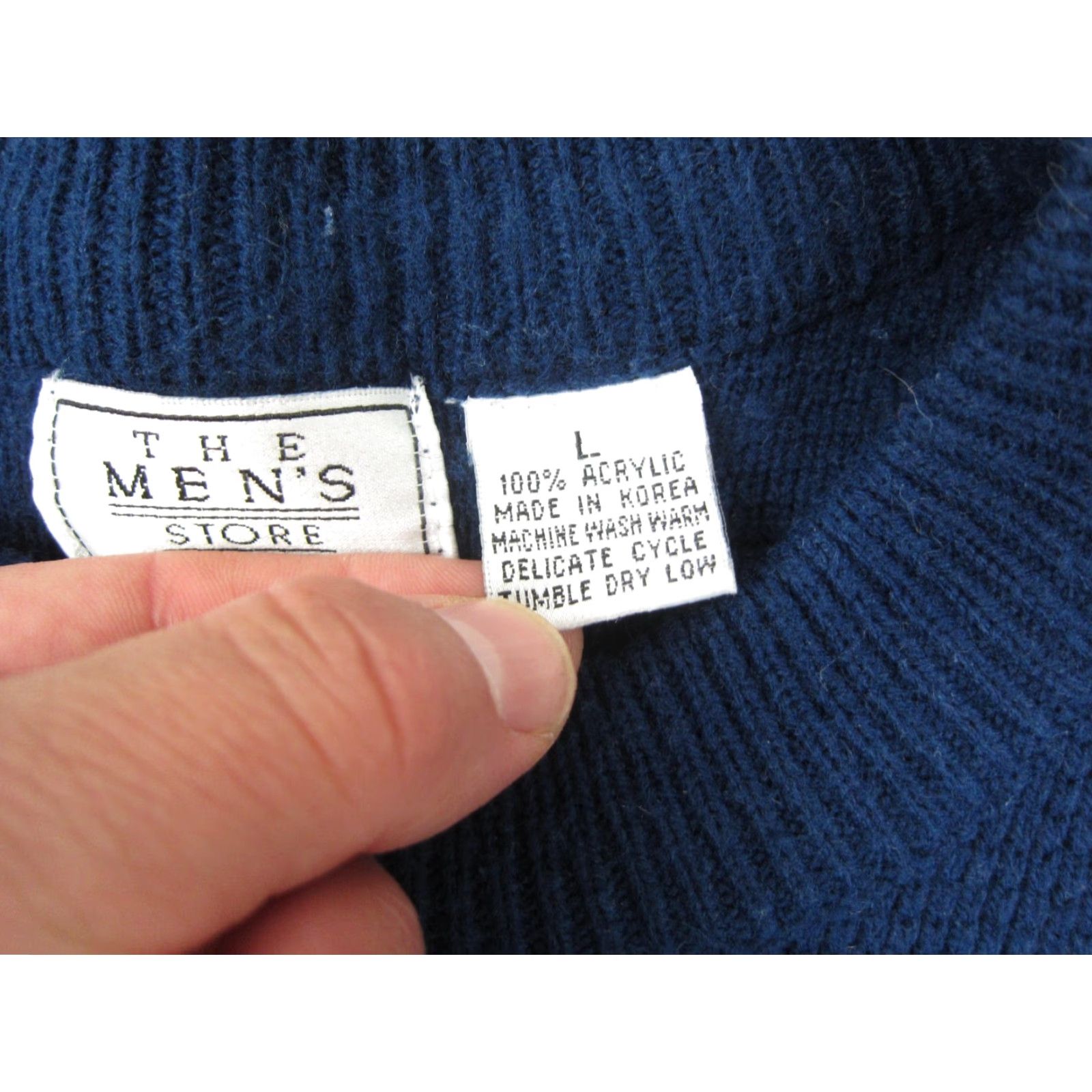 Sears VINTAGE Sears Sweater L Blue Fair Isle Acrylic 90s Chunky Pullover Mens Size US L / EU 52-54 / 3 - 5 Thumbnail
