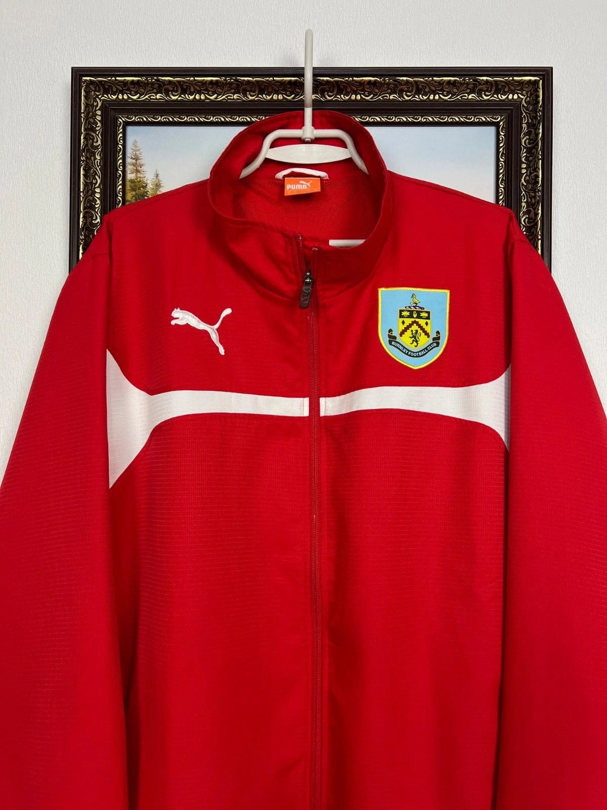 Puma Vintage Puma Burnley Football Jacket Red Soccer Track Top Size US L / EU 52-54 / 3 - 2 Thumbnail
