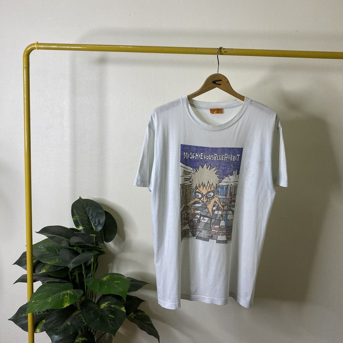 Vintage 1990s Mischevious Blue Rabbit Punk Hysterics LGB Style Tee Size US M / EU 48-50 / 2 - 1 Thumbnail