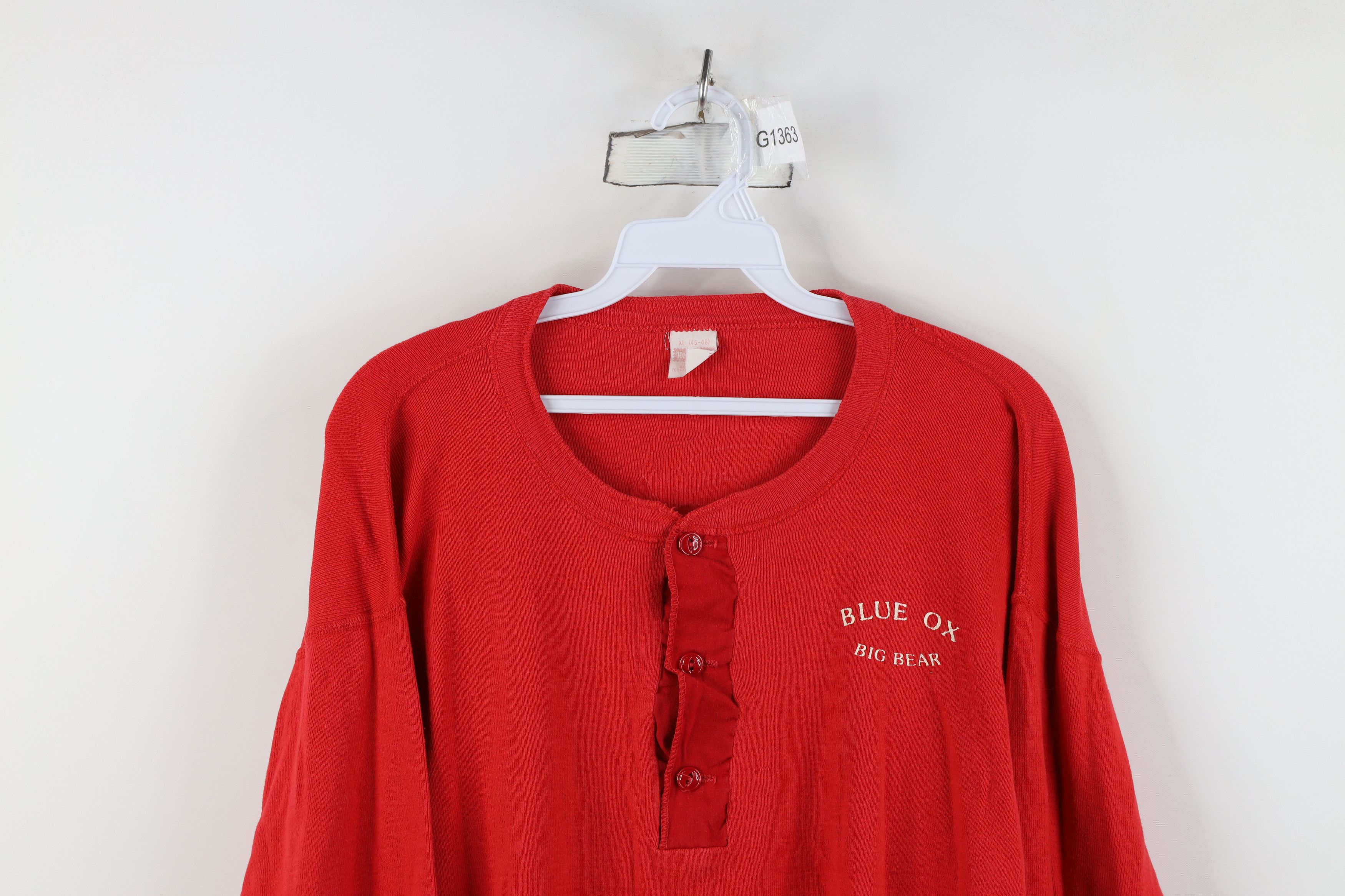 Vintage Vintage 70s Restaurant Thermal Ribbed Knit Henley T-Shirt Size US XL / EU 56 / 4 - 2 Thumbnail