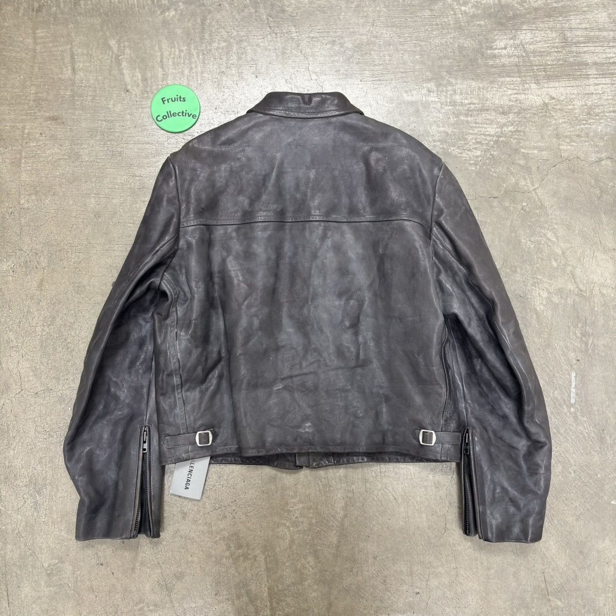 Balenciaga Balenciaga Unifit dirty calf crinkle leather jacket Size US M / EU 48-50 / 2 - 6 Thumbnail