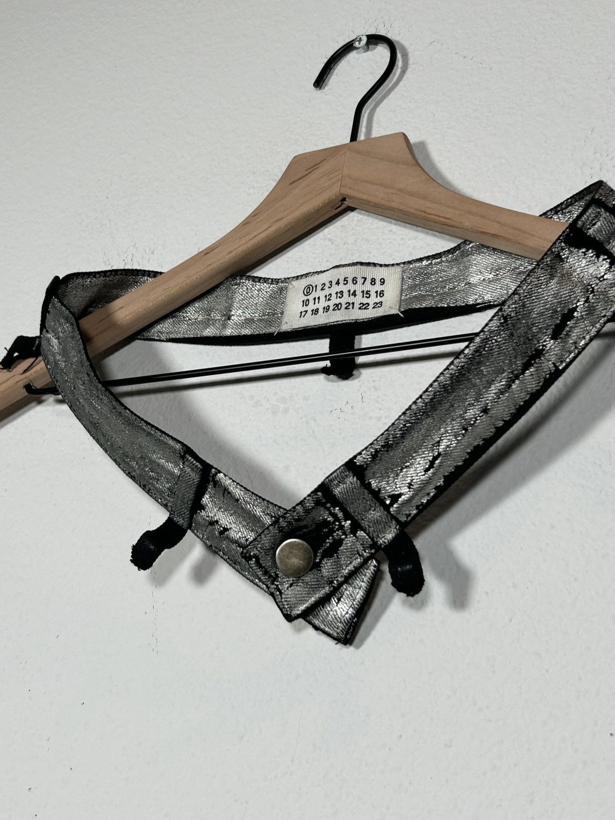 Maison Margiela AW99 Artisanal Painted Cut Off Denim Belt Size 30 - 2 Thumbnail