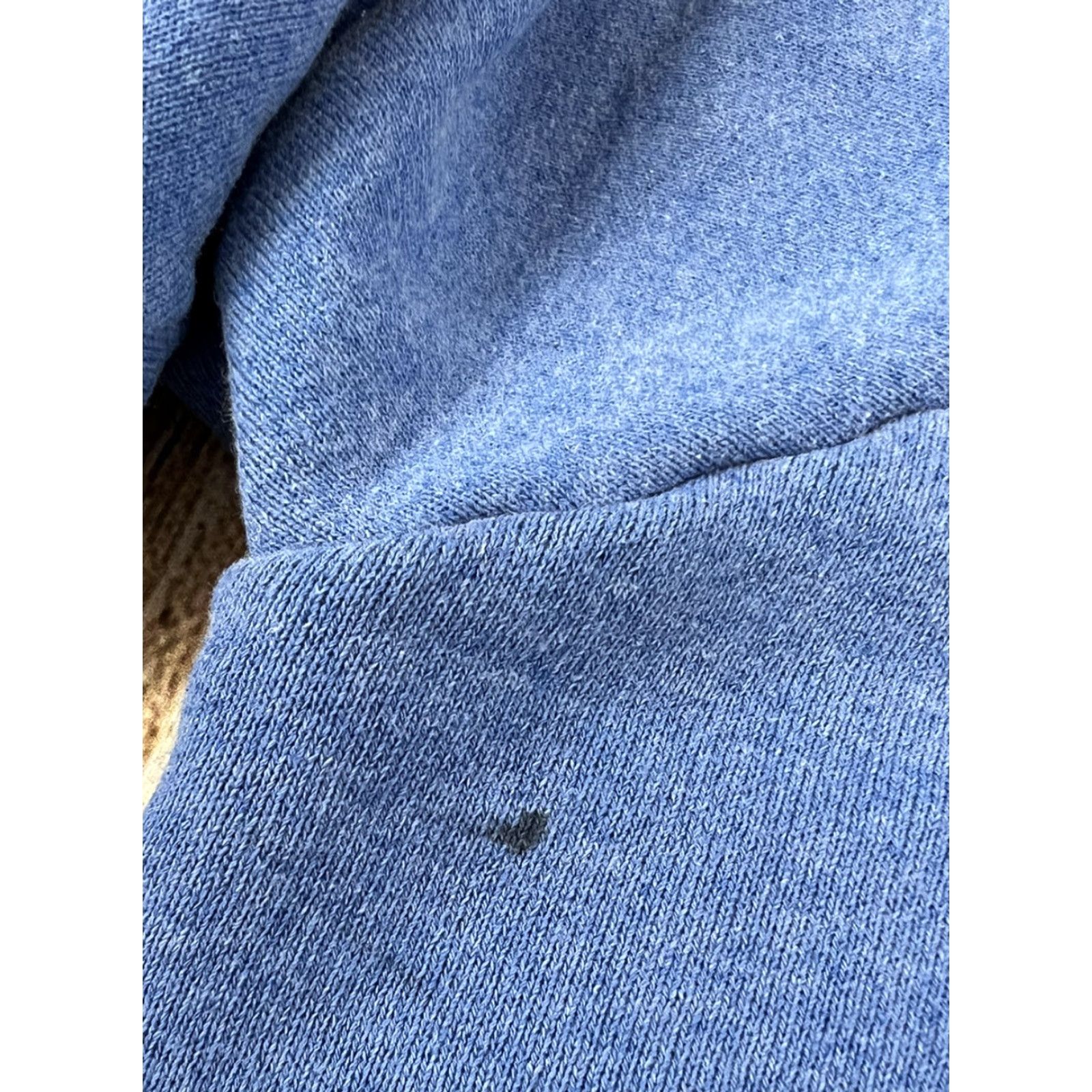 Fruit Of The Loom VINTAGE Fruit of the Loom Sweatshirt Blue XL Men 90s Fleece Pullover Smudges Stains Size US XL / EU 56 / 4 - 6 Thumbnail