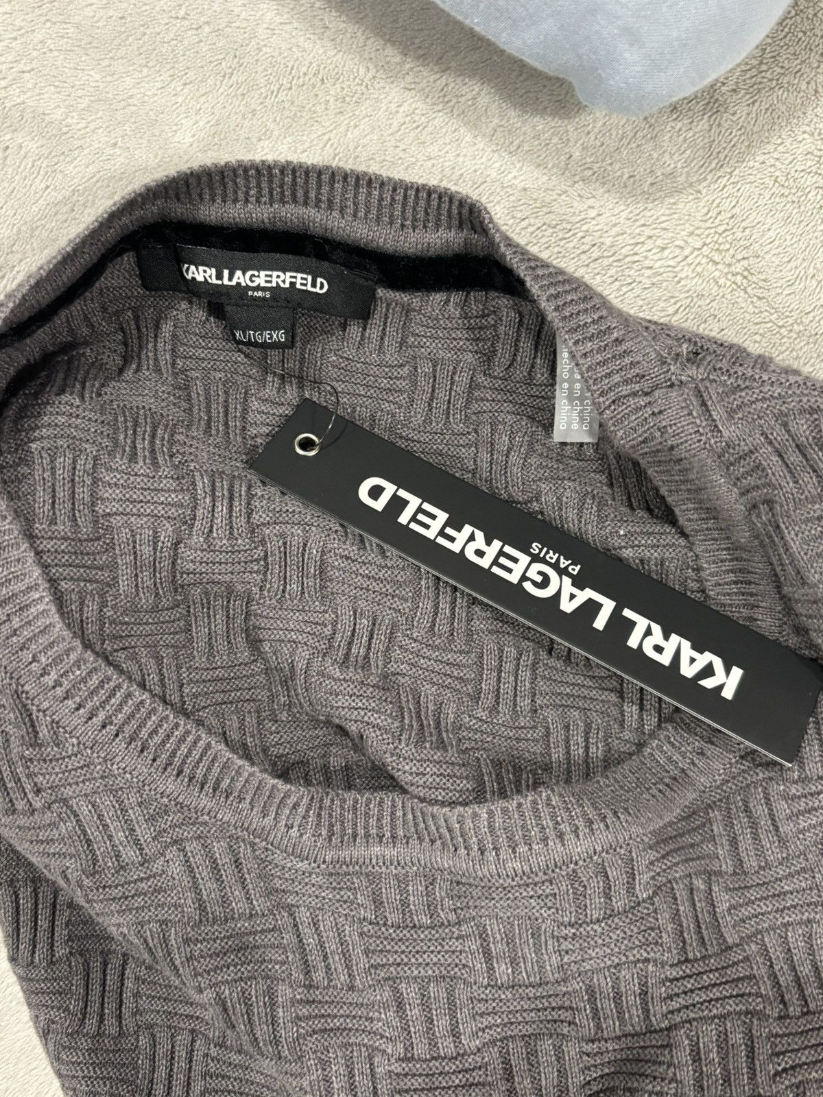 Karl Lagerfeld NWT Karl Lagerfeld Gray Sweater Size US XL / EU 56 / 4 - 3 Thumbnail