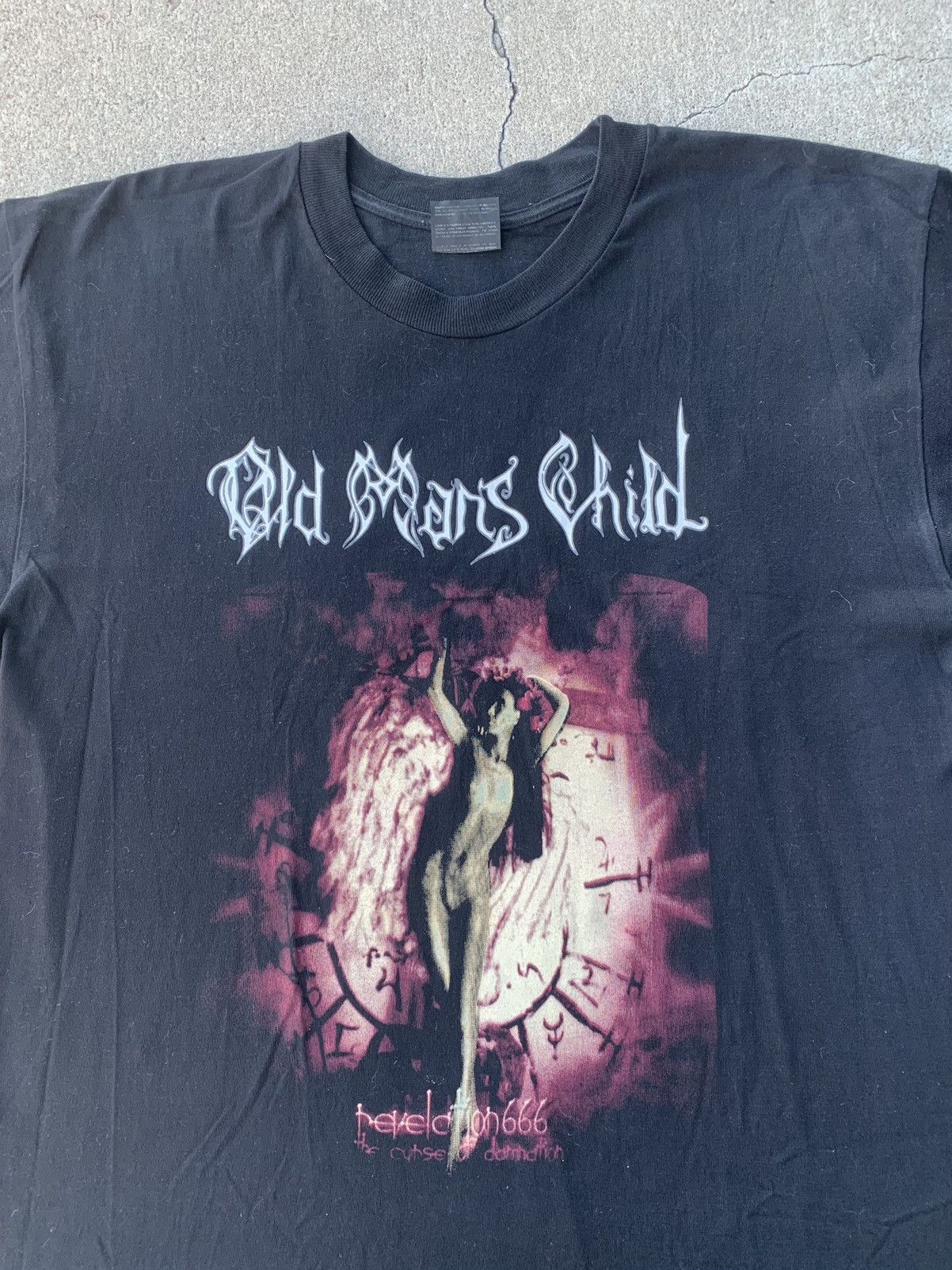 image of Band Tees x Vintage Old Man’S Child Black Metal Shirt, Men's (Size XL)