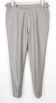 SUITSUPPLY Terni Trousers Men's UK 34 / W31 Wool Slim Pleated Melange Turn  Up
