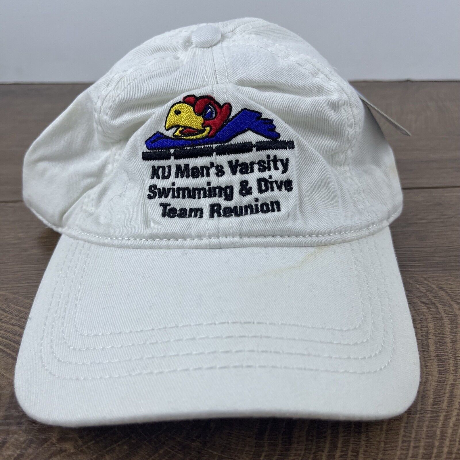 Other Kansas Jayhawks Swimming Dive Hat White Cap Hat Adjustable H Size ONE SIZE - 5 Thumbnail