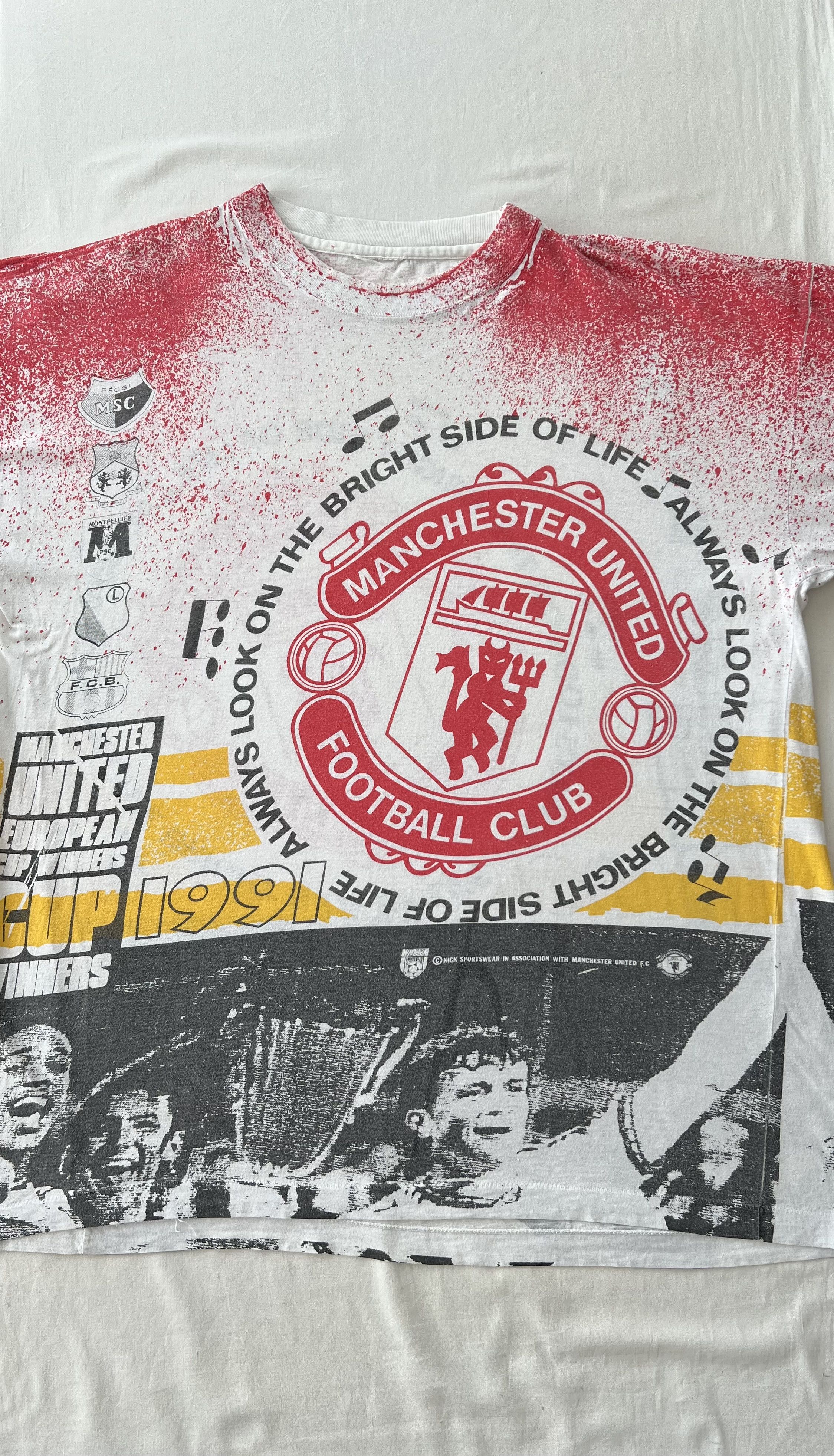 Vintage Vintage 1991 Manchester United Football Club AOP T-shirt Size US XXL / EU 58 / 5 - 3 Thumbnail