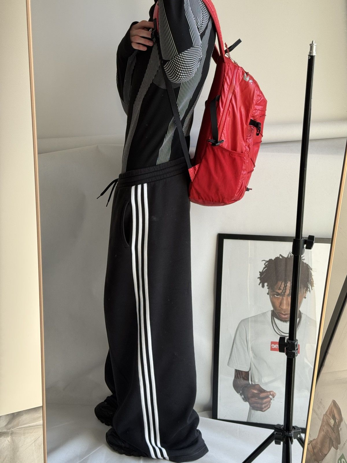 Adidas Adidas Balenciaga Style baggy Track Pants Hype Sweatpants Size US 32 / EU 48 - 1 Thumbnail