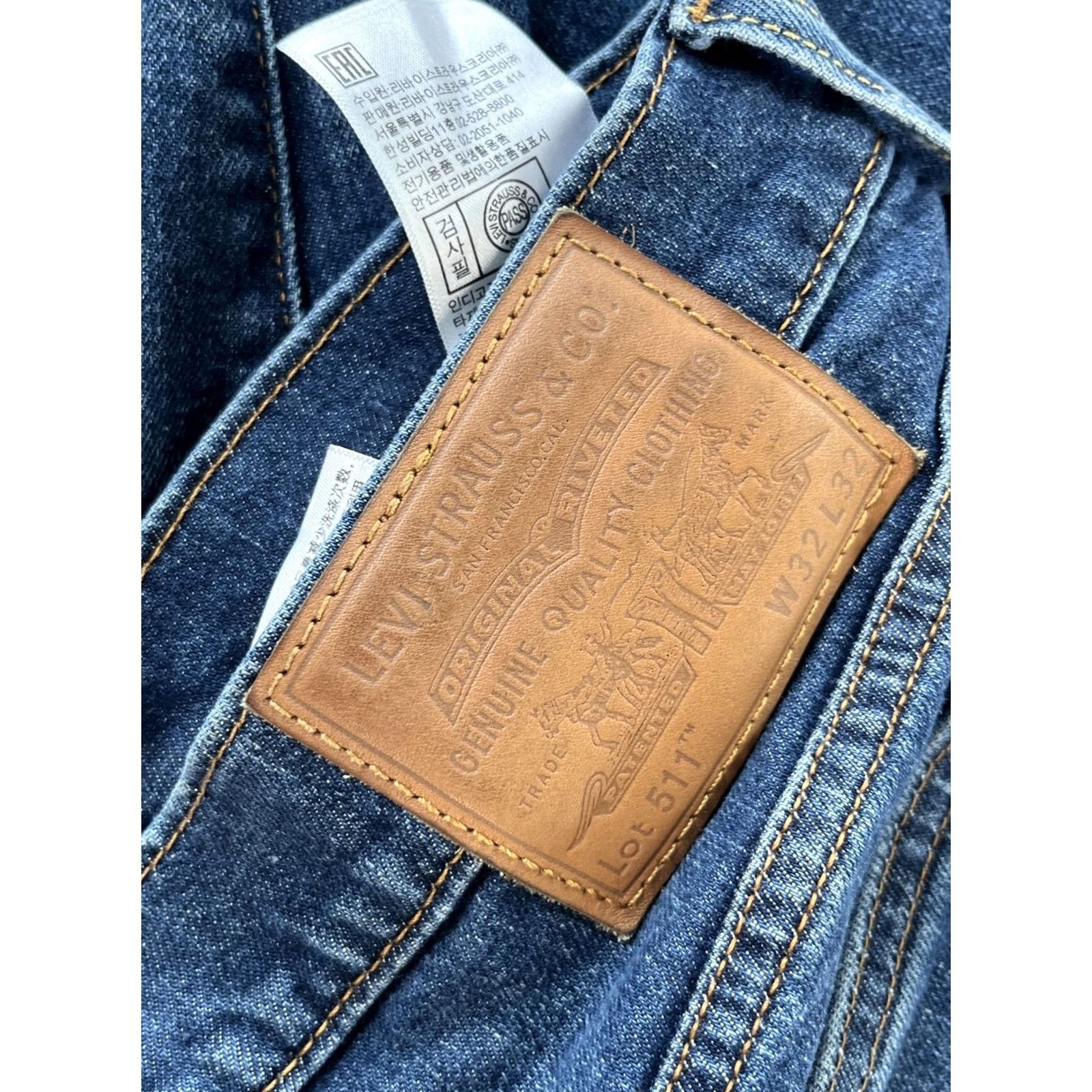 Levi's Levi's 511 Jeans Mens Size 32x30 Premium Med Wash Denim Slim Fit Pants Size US 32 / EU 48 - 7 Thumbnail