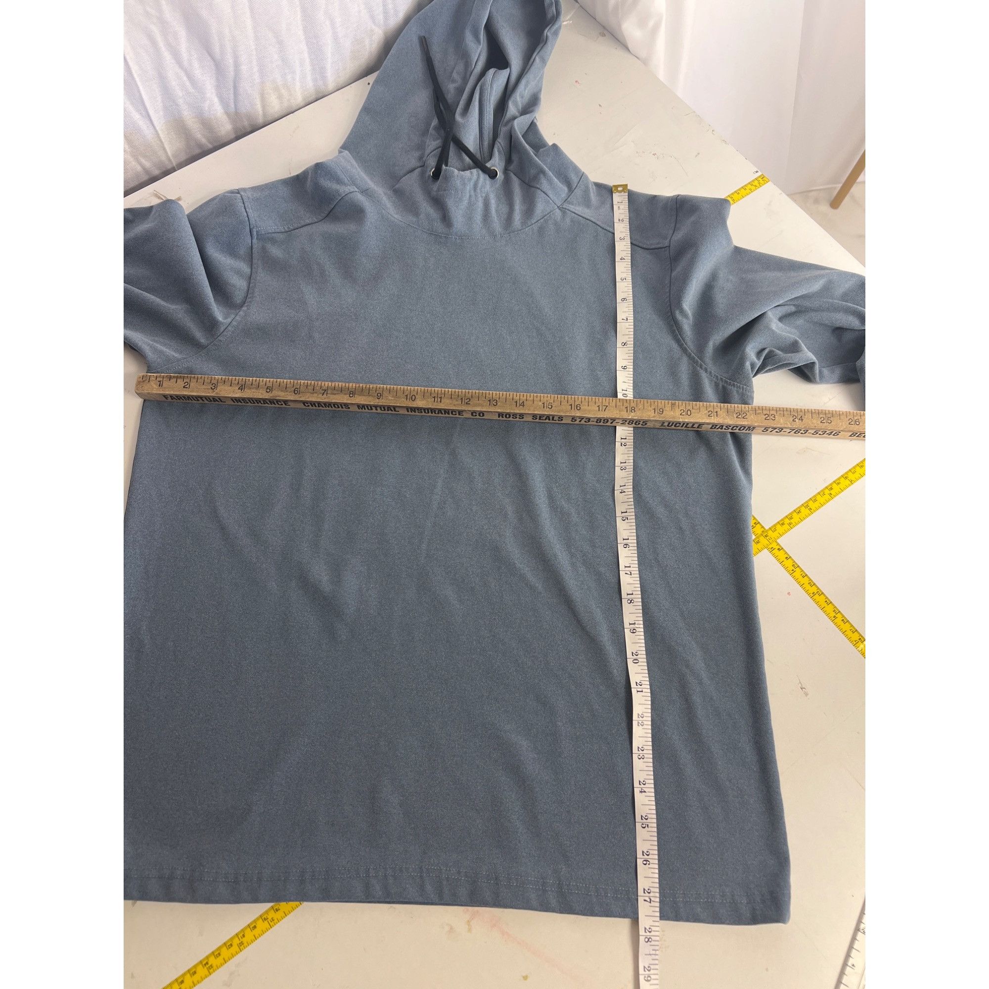 Other 01.Algo Mens Performance Hoodie L Blue Quick-Dry Moisture-Wi Size US L / EU 52-54 / 3 - 6 Thumbnail