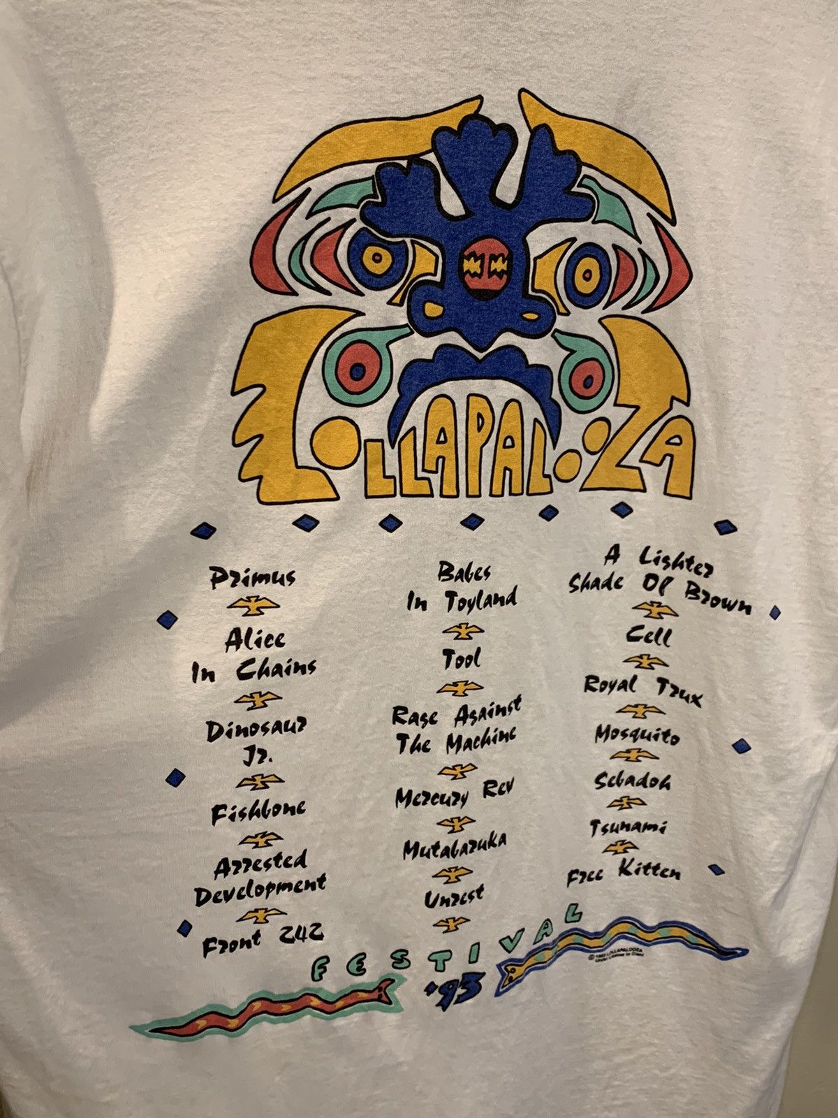 Band Tees × Giant × Vintage *RARE* Vintage 1993 Lollapalooza Single Stitch Giant T-Shirt Size US XL / EU 56 / 4 - 4 Thumbnail