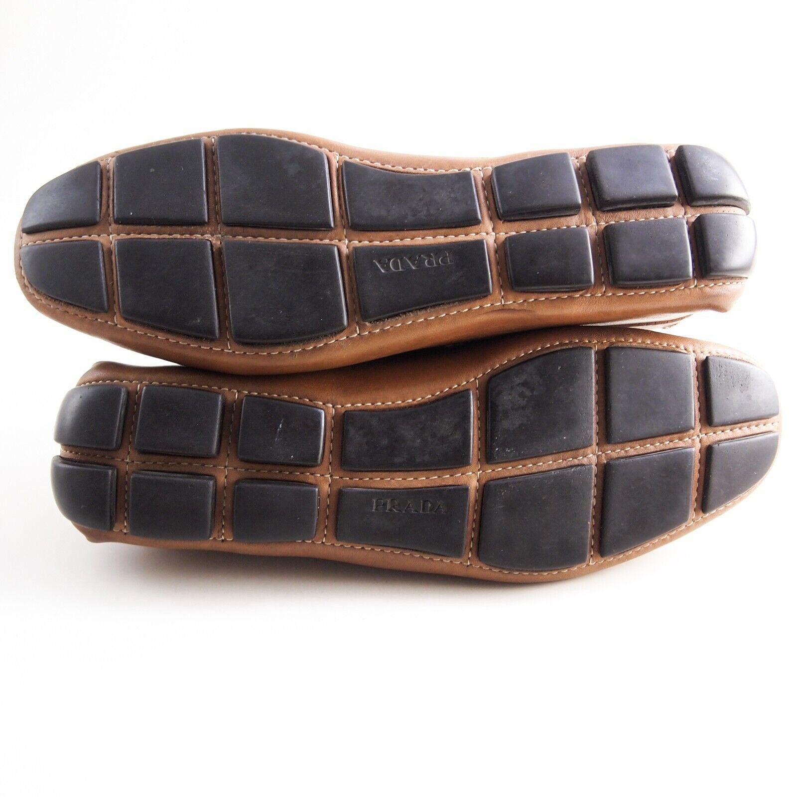 Prada Prada Penny Driving Loafers Brown Leather Mens US 9 EU 42 Size US 9 / EU 42 - 6 Thumbnail