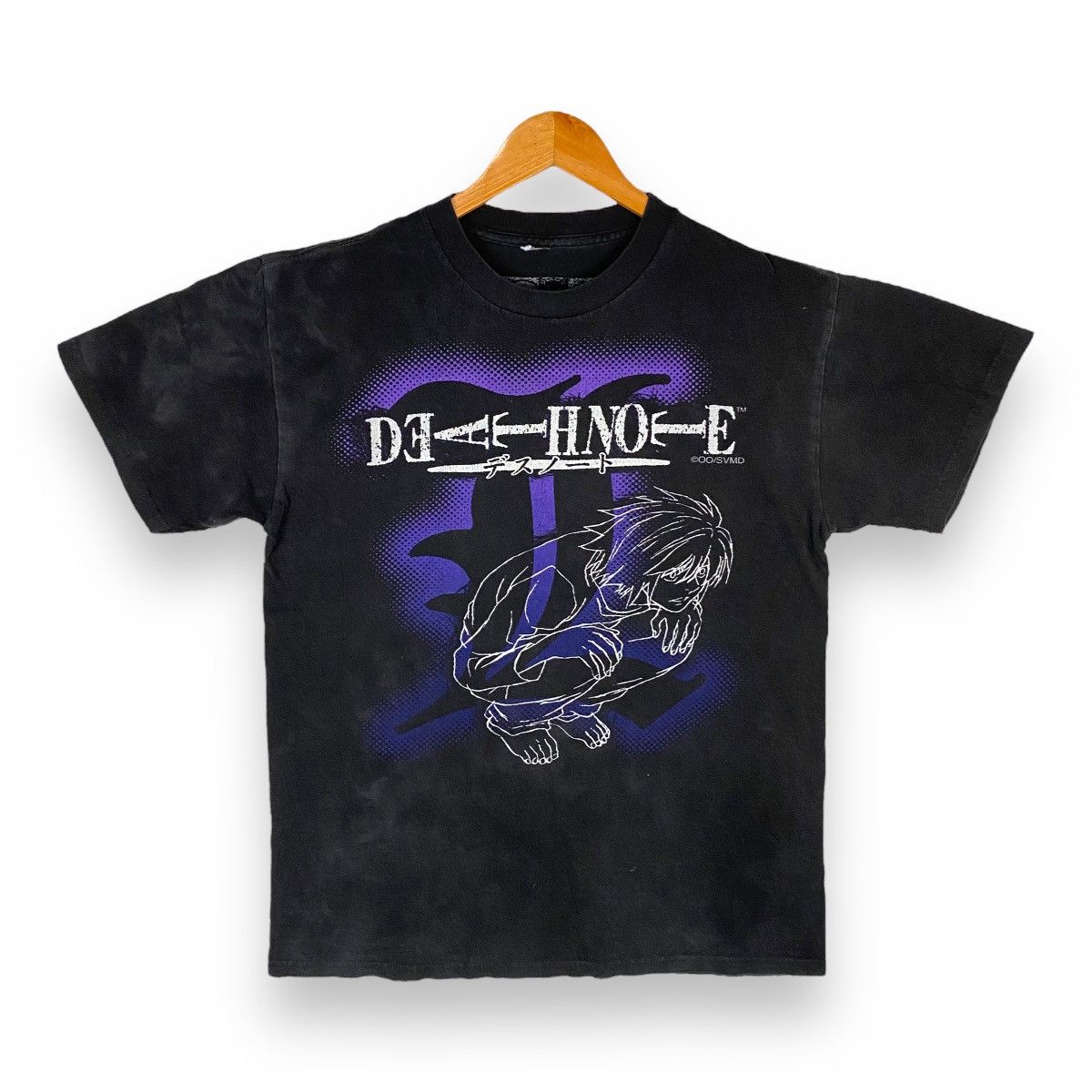 image of Anima x Vintage Death Note Anime Tee in Black, Men's (Size Medium)