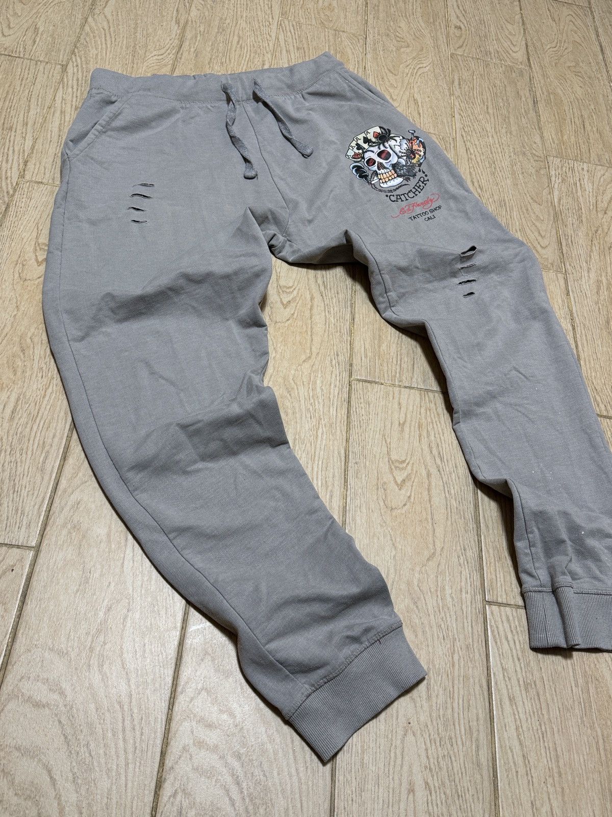 Ed Hardy Vintage Ed Hardy Crazy pants denim baggy sweatpants y2k Size US 34 / EU 50 - 3 Thumbnail
