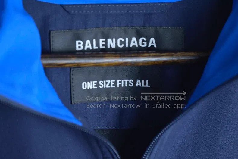 Balenciaga Balenciaga Embroidered blue and white color-block windbrea Size US S / EU 44-46 / 1 - 4 Thumbnail